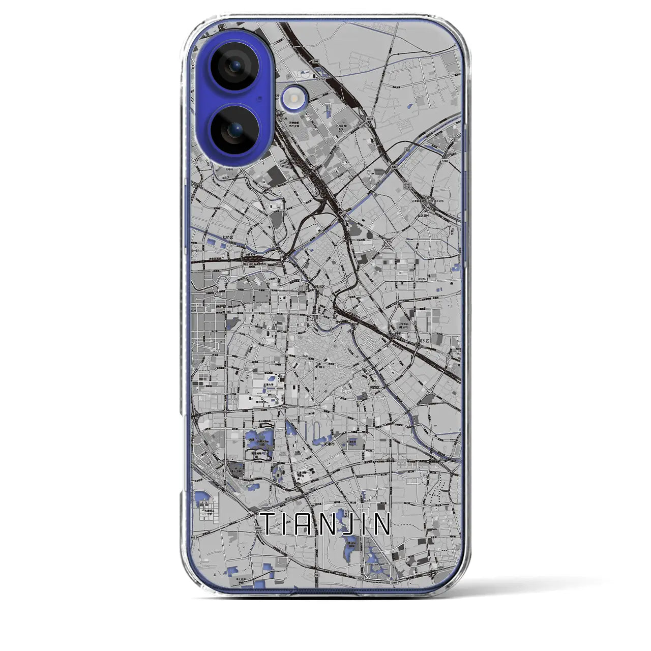 【天津(中華人民共和国)】地図柄iPhoneケース(クリアタイプ)