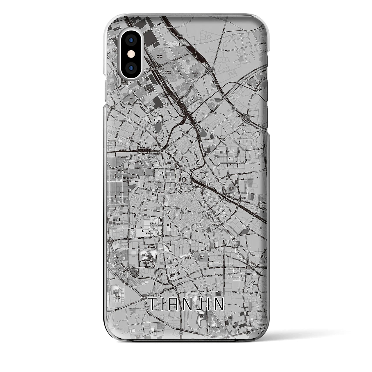 【天津(中華人民共和国)】地図柄iPhoneケース(クリアタイプ)