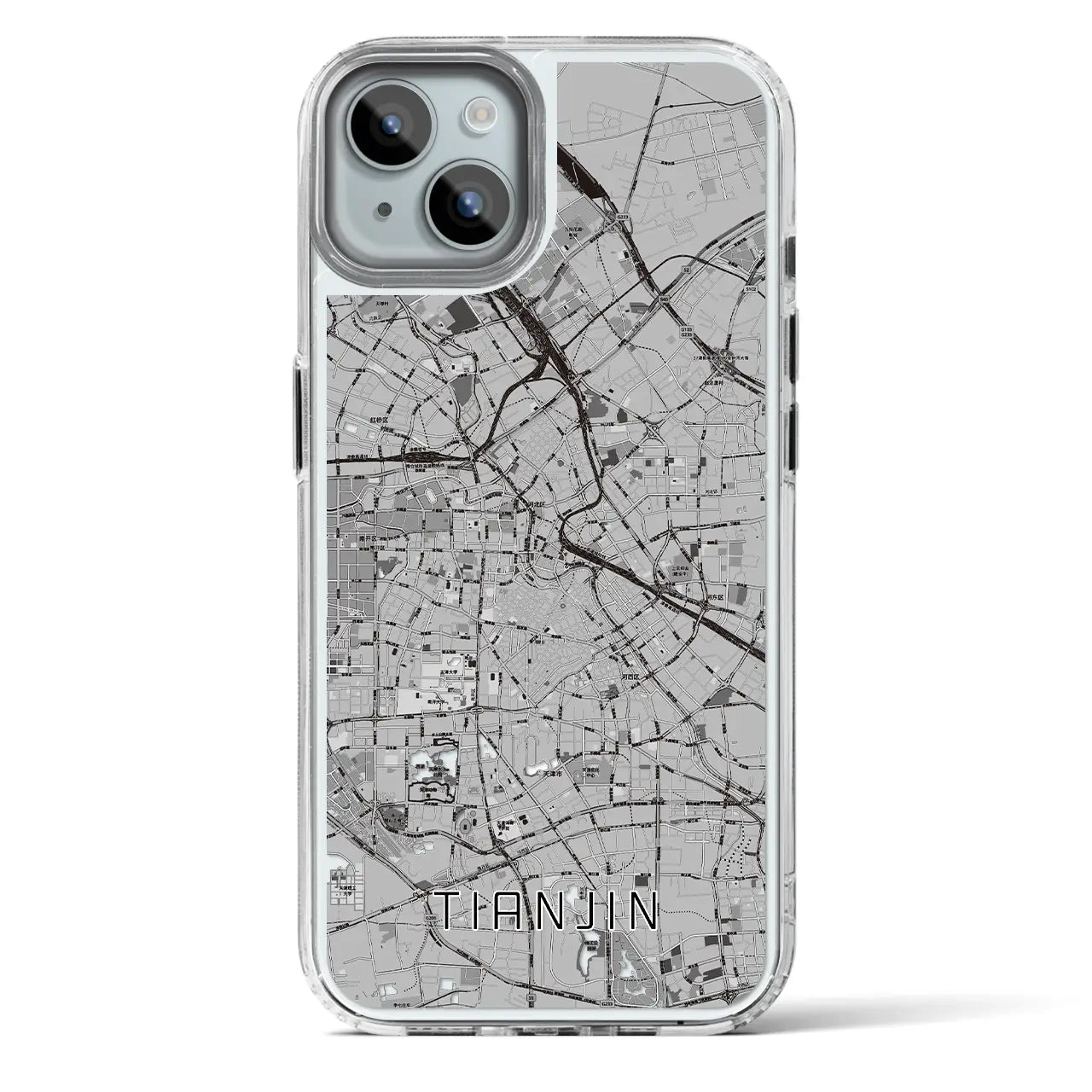 【天津(中華人民共和国)】地図柄iPhoneケース(MagSafeタイプ)