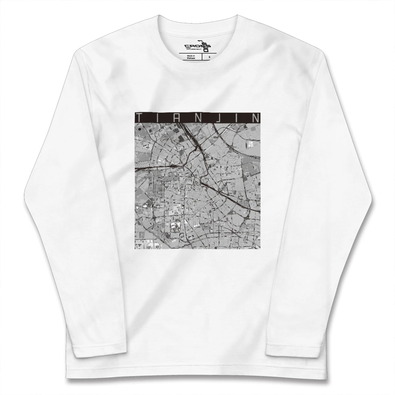 【天津(中華人民共和国)】地図柄ロングスリーブTシャツ