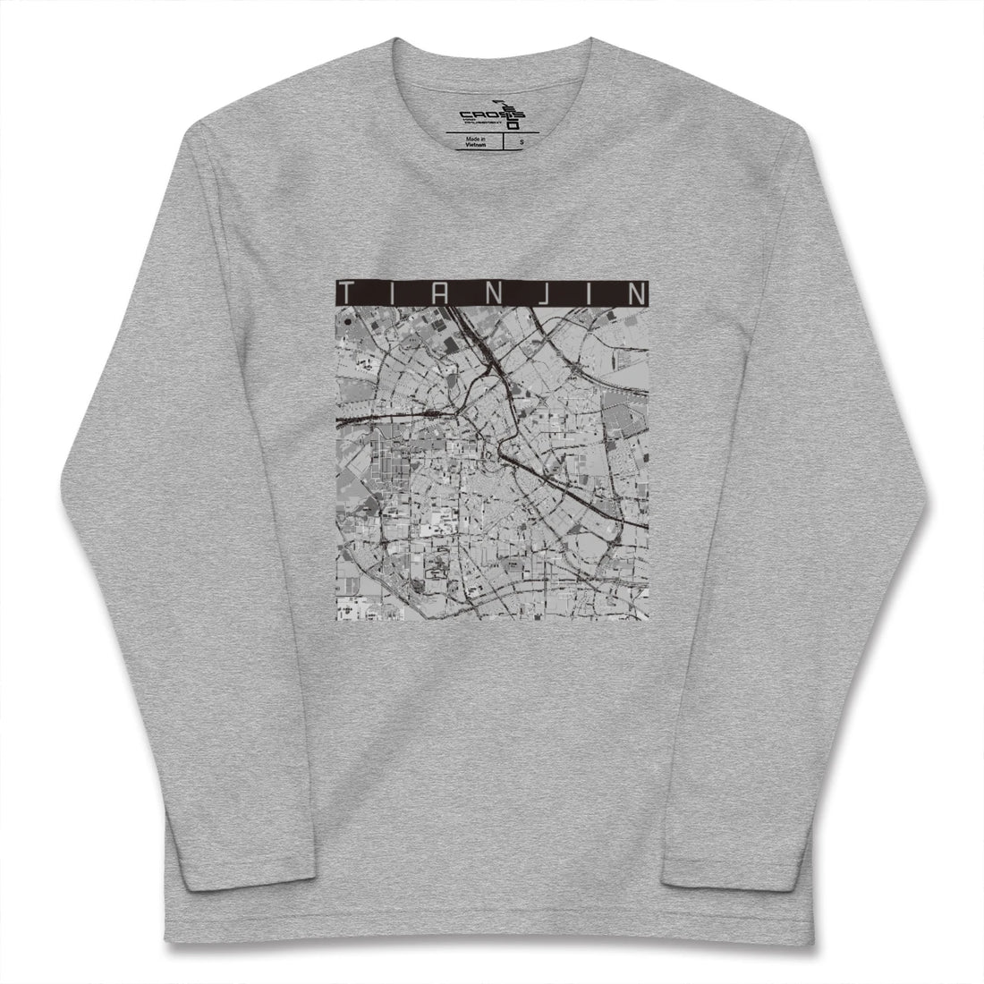 【天津(中華人民共和国)】地図柄ロングスリーブTシャツ