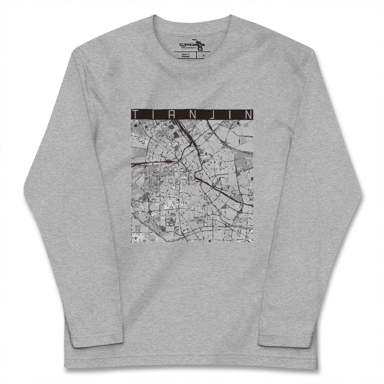 【天津(中華人民共和国)】地図柄ロングスリーブTシャツ