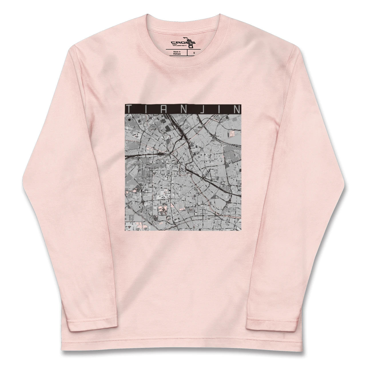 【天津(中華人民共和国)】地図柄ロングスリーブTシャツ