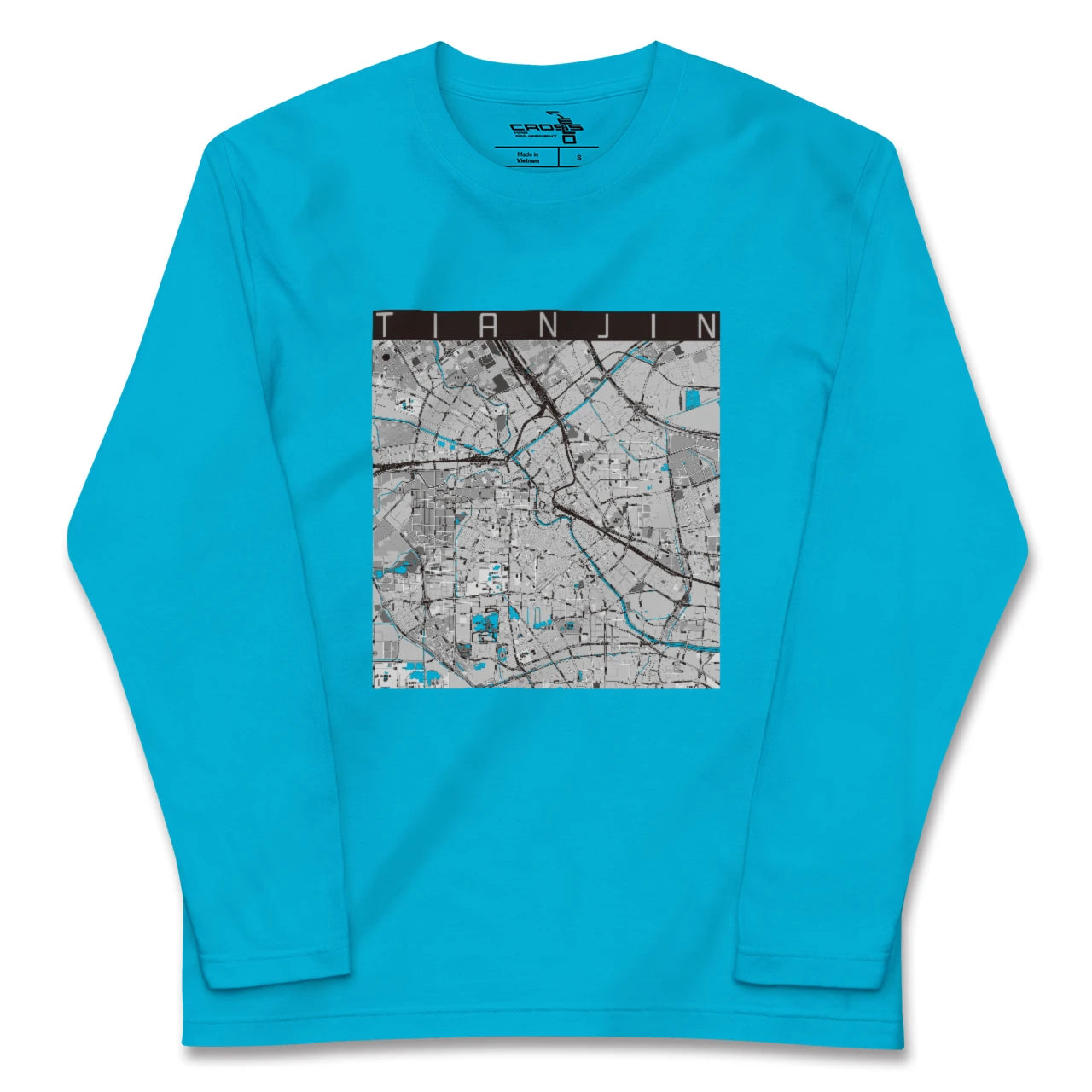 【天津(中華人民共和国)】地図柄ロングスリーブTシャツ