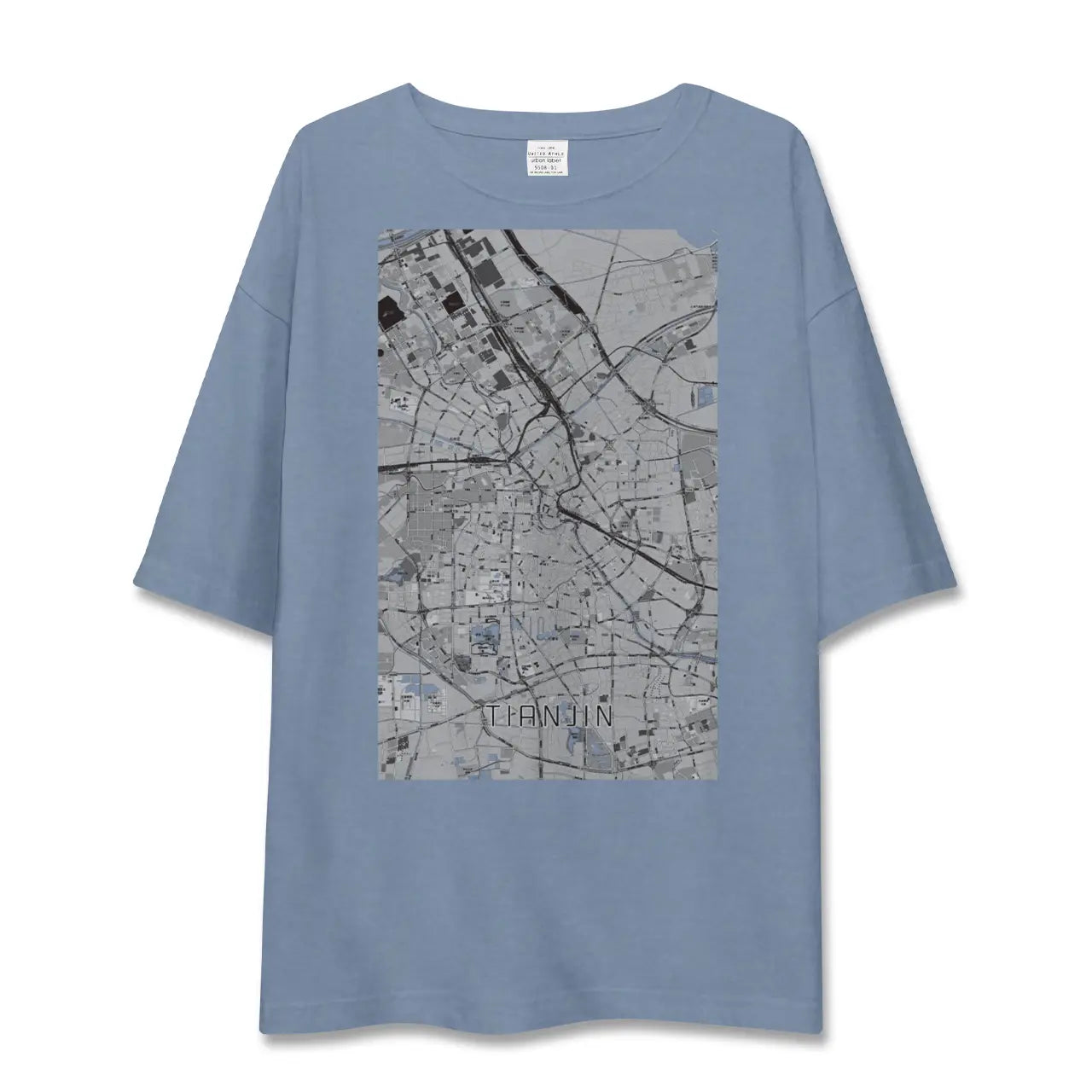 【天津(中華人民共和国)】地図柄ビッグシルエットTシャツ