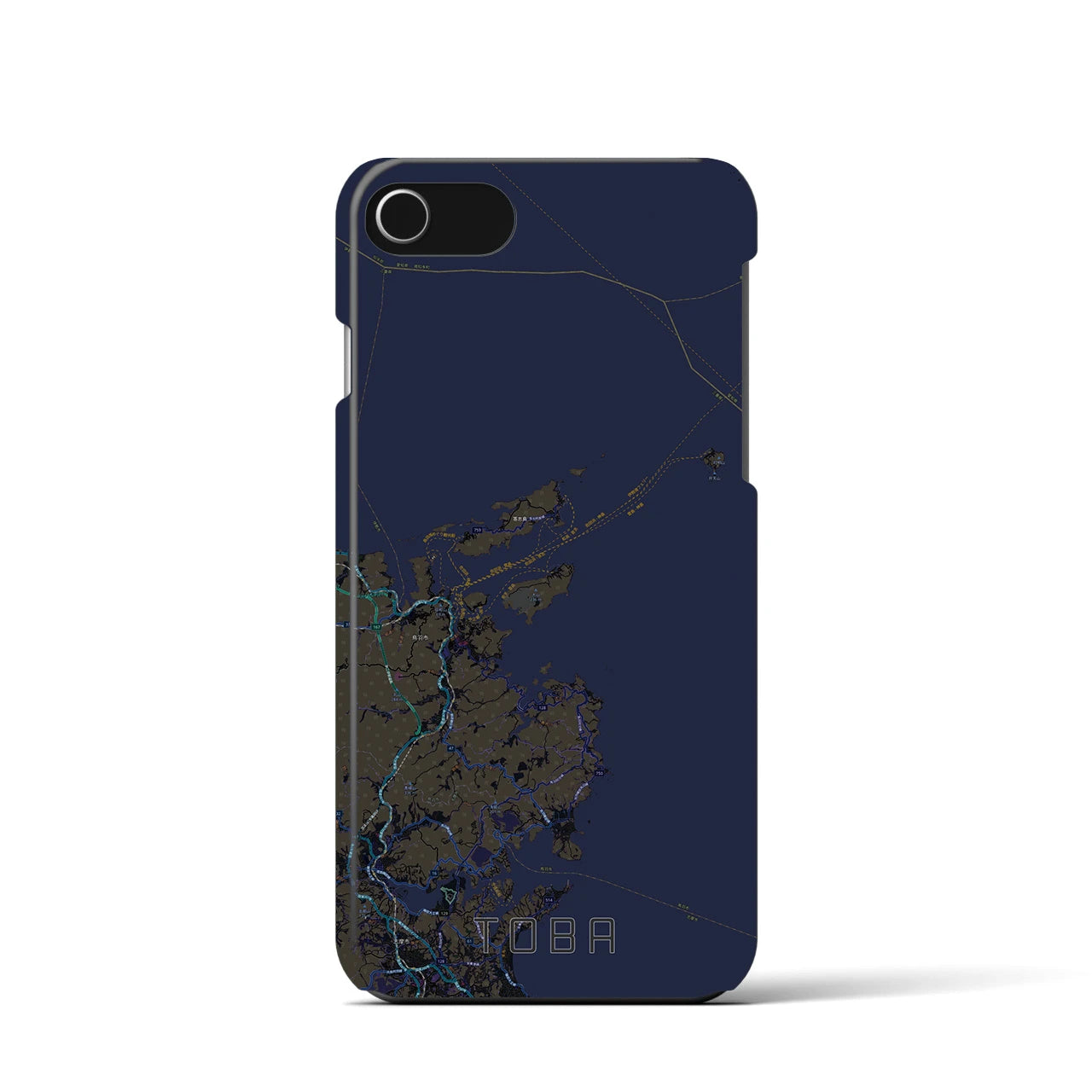 【鳥羽(三重県)】地図柄iPhoneケース(バックカバータイプ)