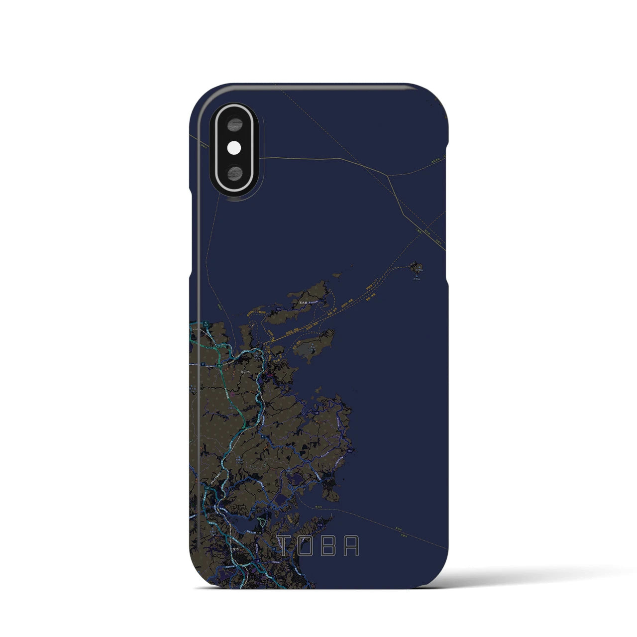 【鳥羽(三重県)】地図柄iPhoneケース(バックカバータイプ)