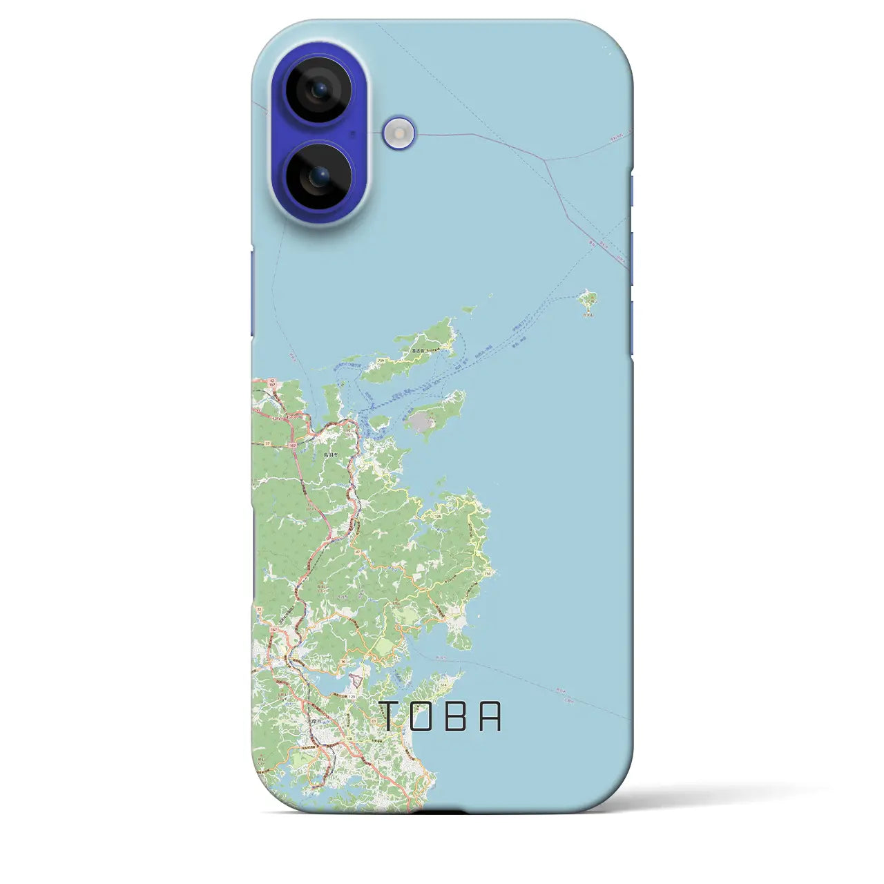 【鳥羽(三重県)】地図柄iPhoneケース(バックカバータイプ)ナチュラル・iPhone 16 Pro Max 用