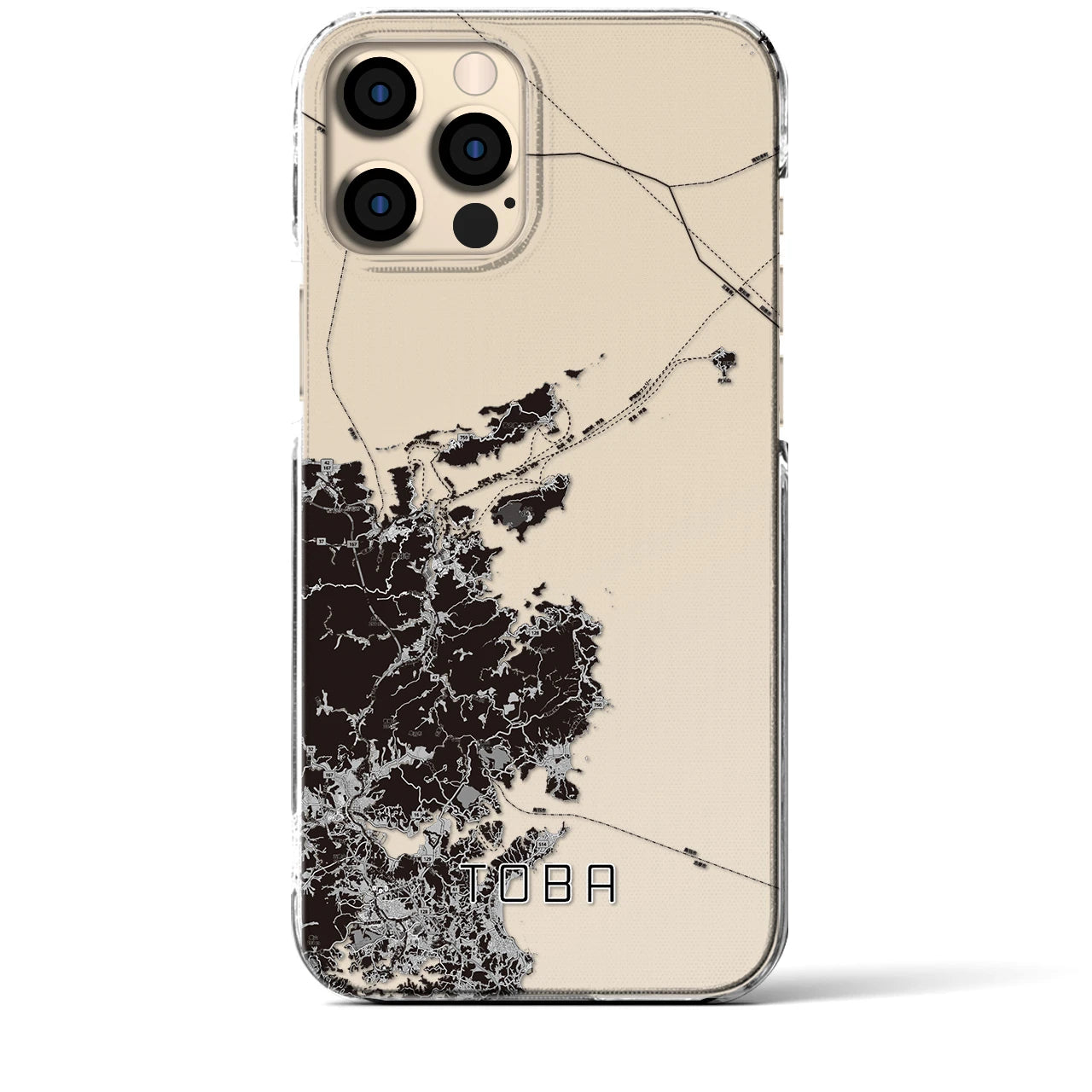 【鳥羽(三重県)】地図柄iPhoneケース(クリアタイプ)