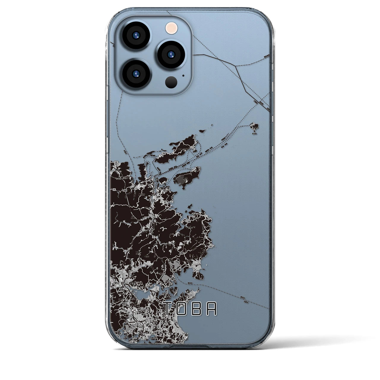 【鳥羽(三重県)】地図柄iPhoneケース(クリアタイプ)