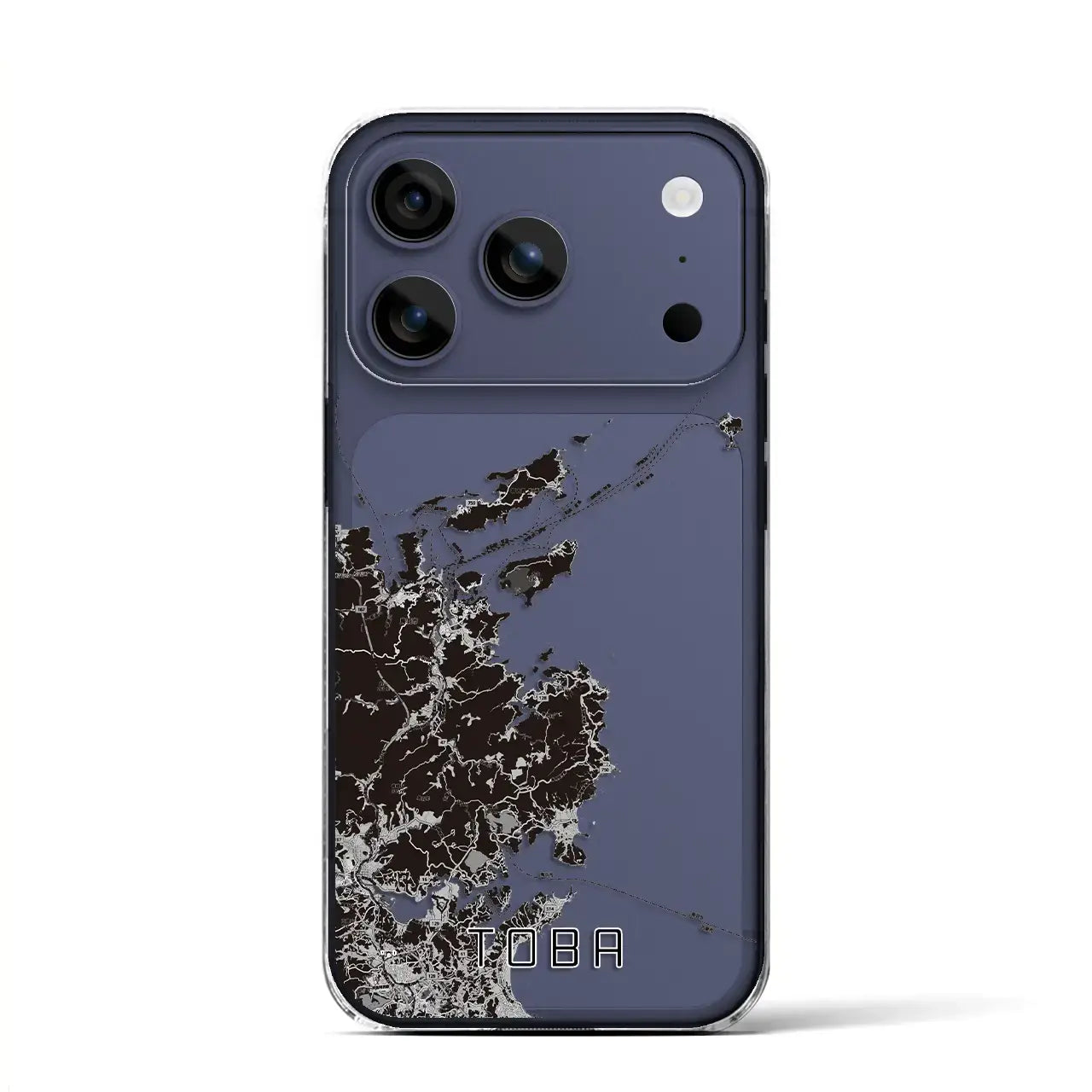 【鳥羽(三重県)】地図柄iPhoneケース(クリアタイプ)モノトーン・iPhone 17 Pro Max 用