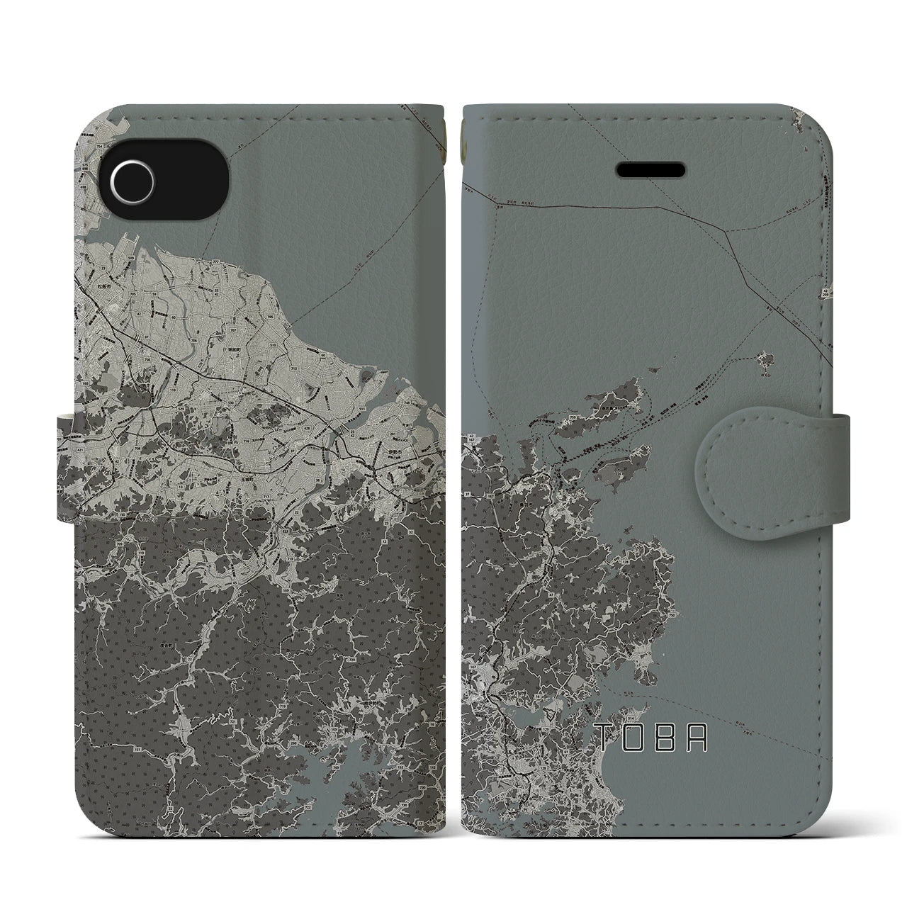 【鳥羽(三重県)】地図柄iPhoneケース(手帳タイプ)