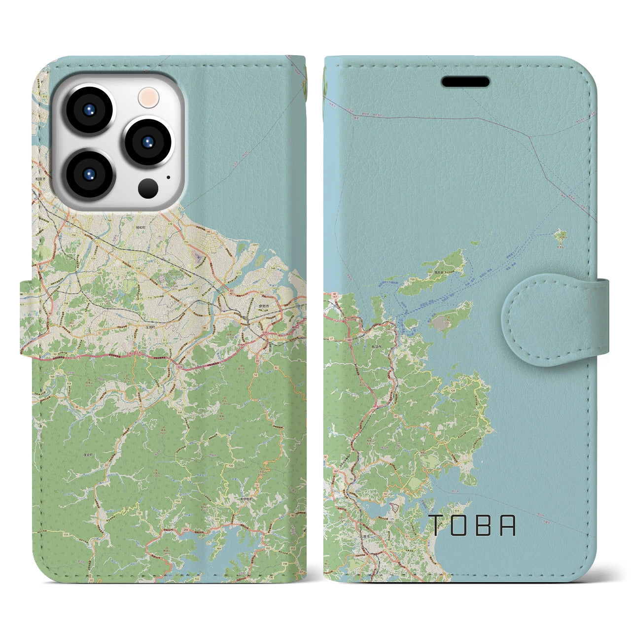 【鳥羽(三重県)】地図柄iPhoneケース(手帳タイプ)