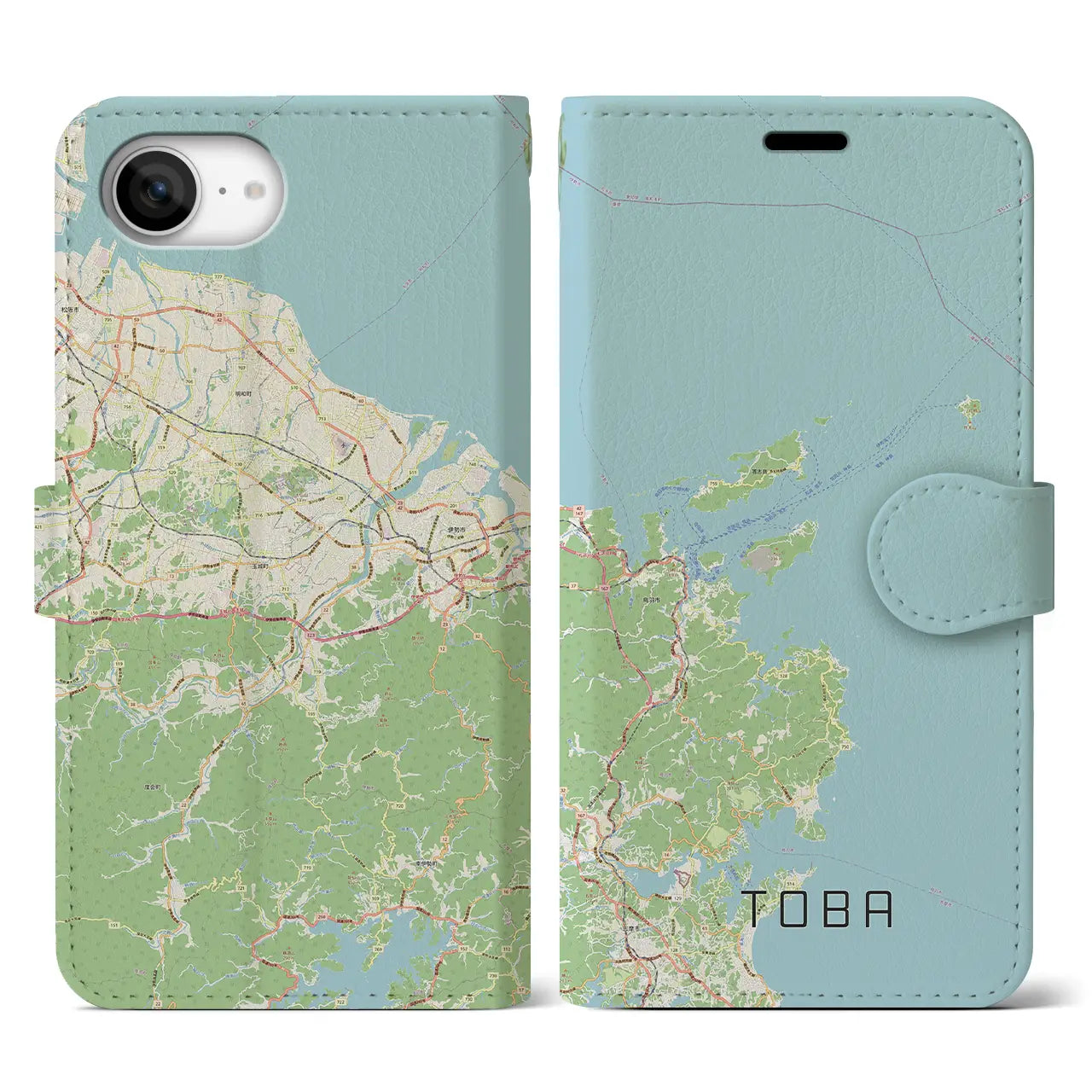 【鳥羽(三重県)】地図柄iPhoneケース(手帳タイプ)