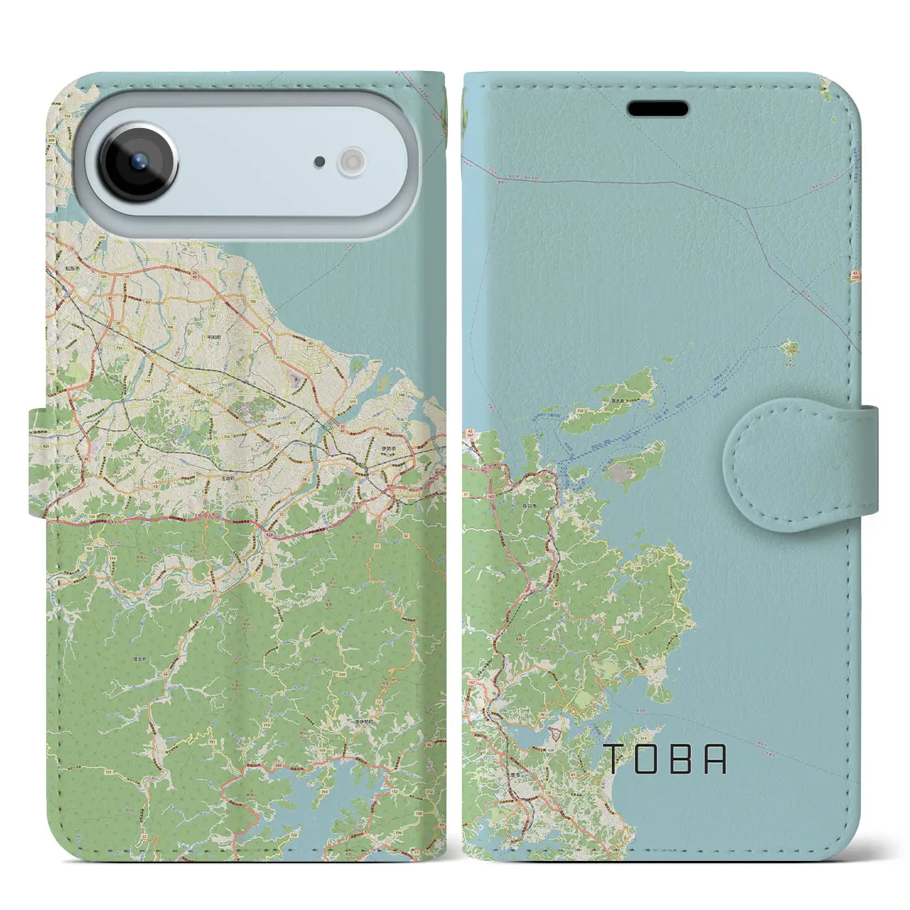 【鳥羽(三重県)】地図柄iPhoneケース(手帳タイプ)
