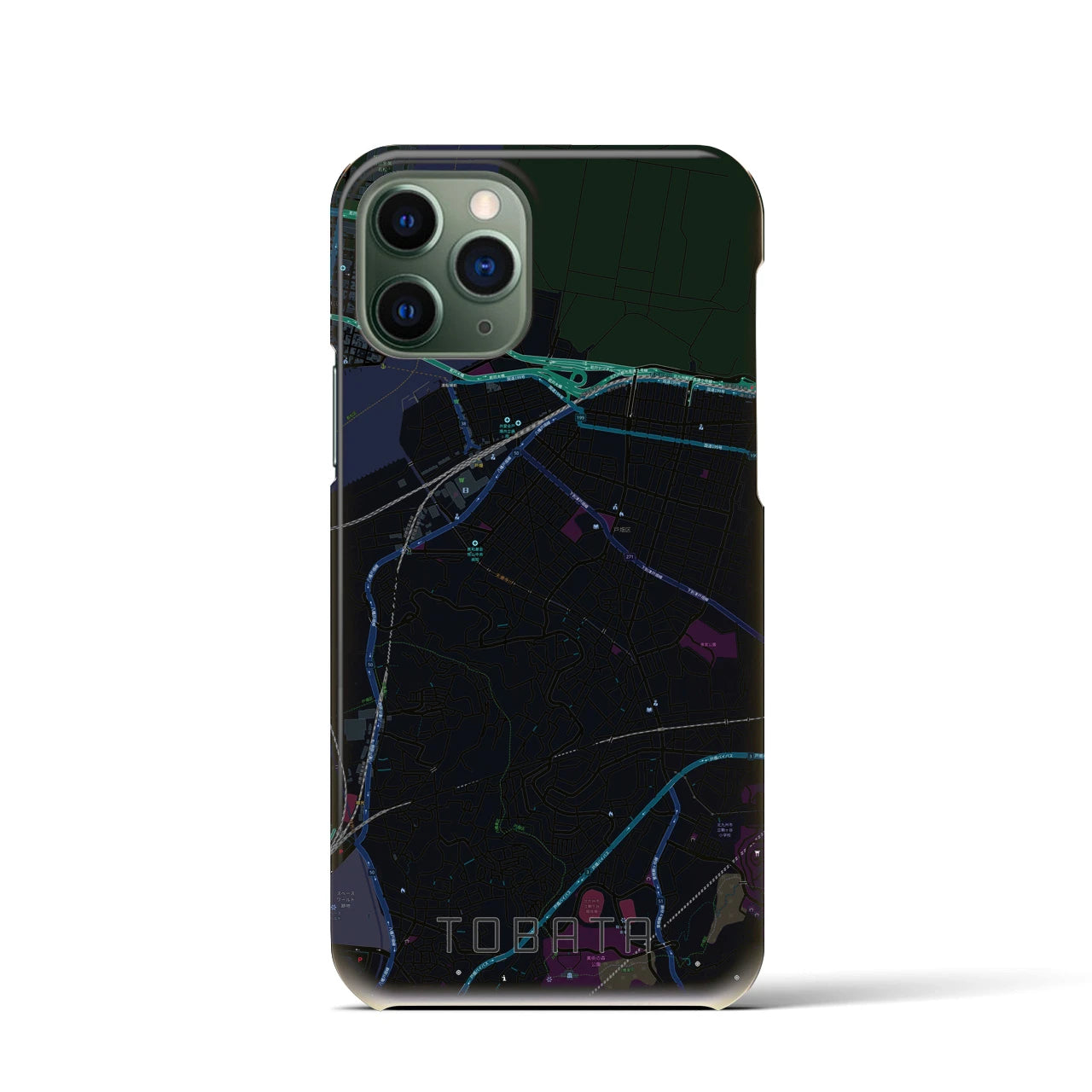 【戸畑(福岡県)】地図柄iPhoneケース(バックカバータイプ)