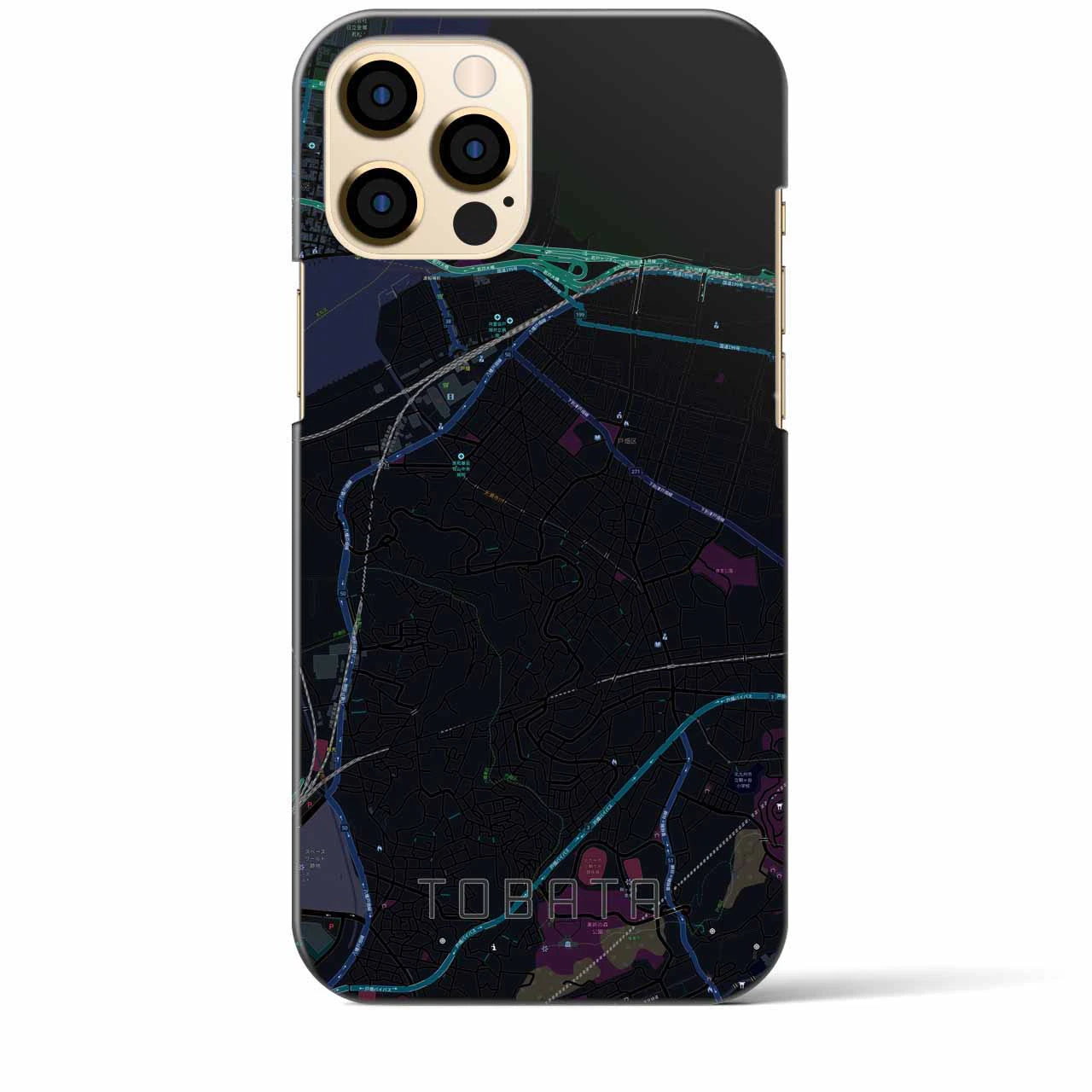 【戸畑(福岡県)】地図柄iPhoneケース(バックカバータイプ)