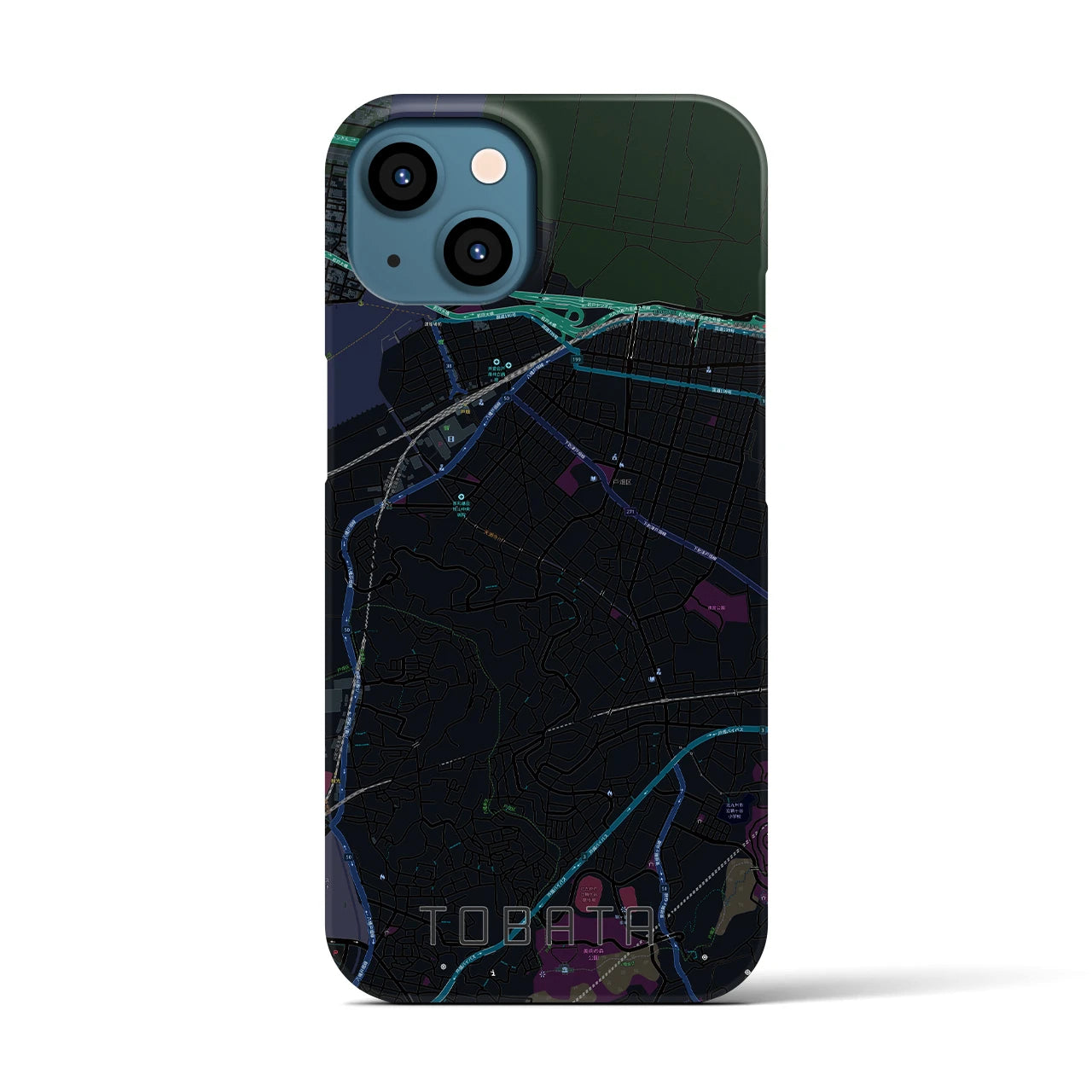 【戸畑(福岡県)】地図柄iPhoneケース(バックカバータイプ)