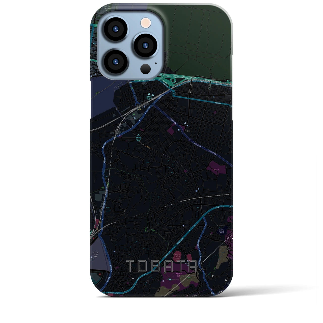 【戸畑(福岡県)】地図柄iPhoneケース(バックカバータイプ)