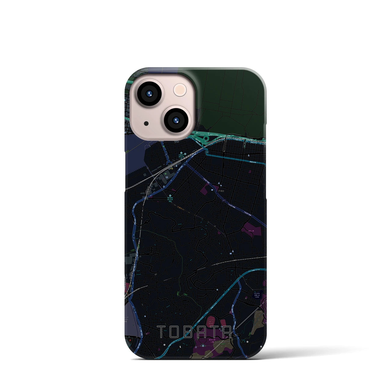 【戸畑(福岡県)】地図柄iPhoneケース(バックカバータイプ)