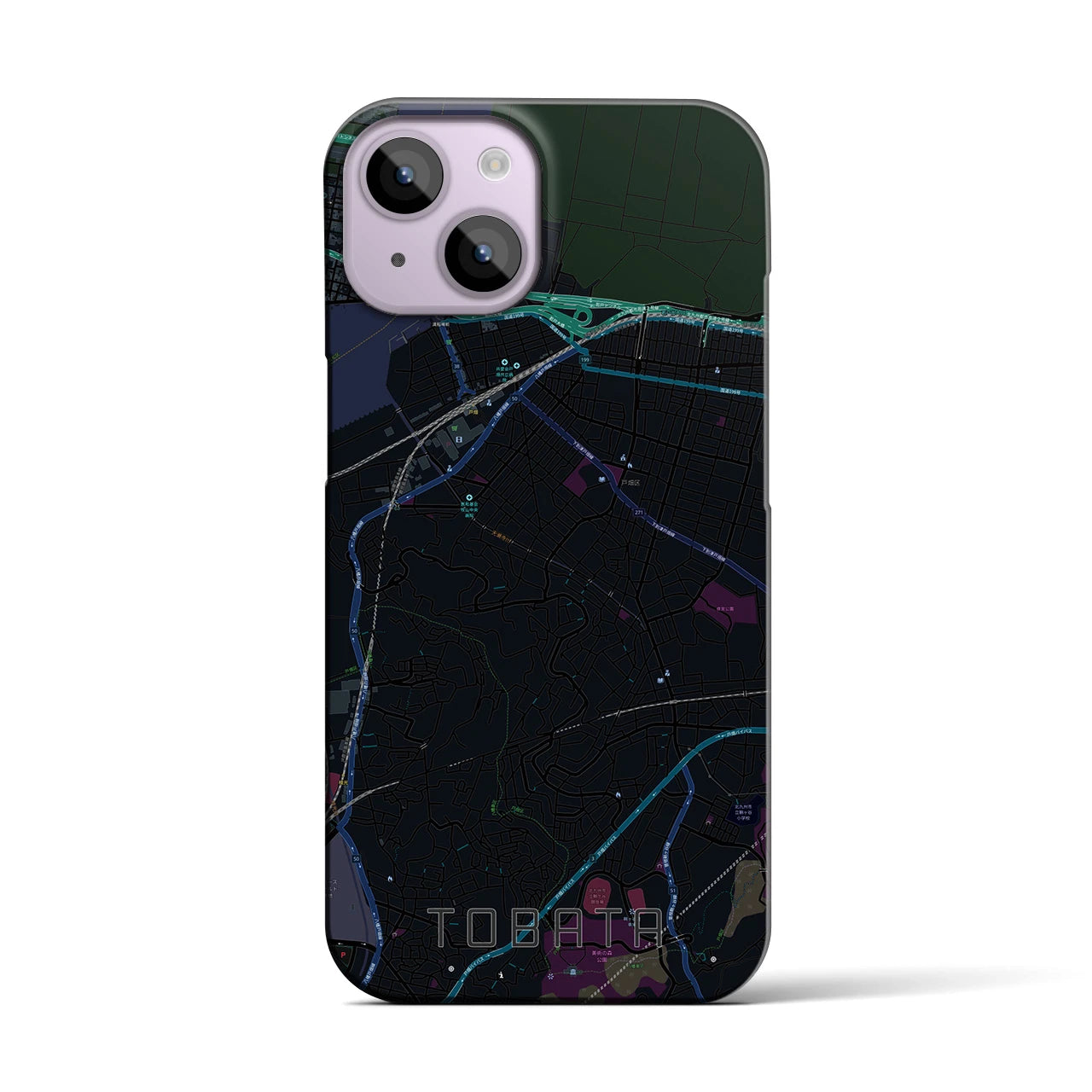 【戸畑(福岡県)】地図柄iPhoneケース(バックカバータイプ)