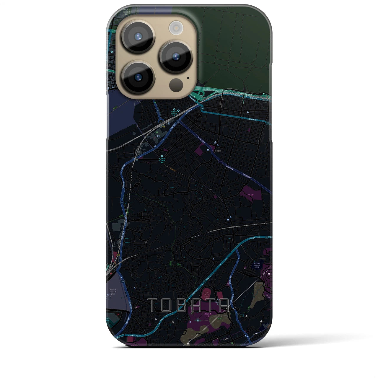 【戸畑(福岡県)】地図柄iPhoneケース(バックカバータイプ)