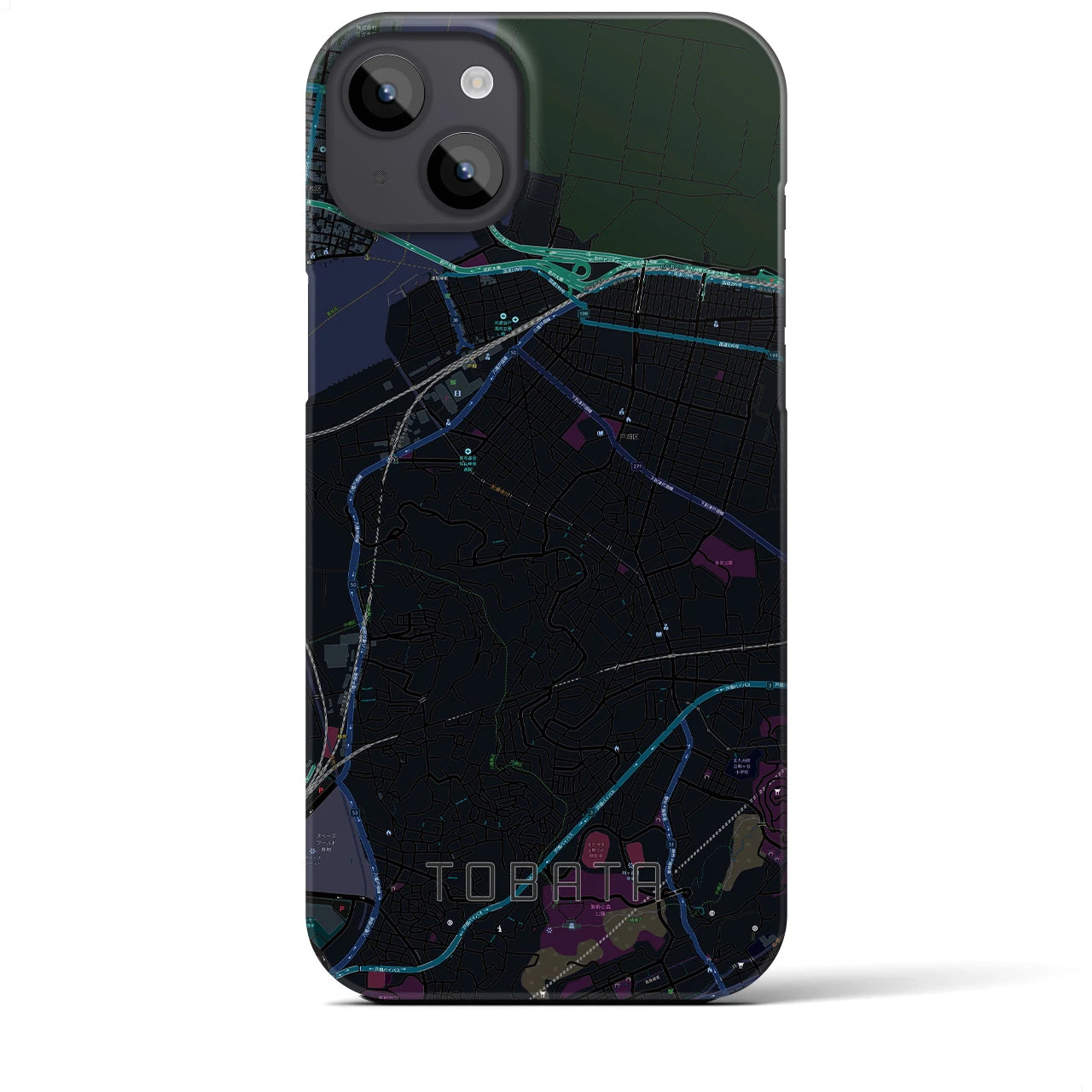 【戸畑(福岡県)】地図柄iPhoneケース(バックカバータイプ)