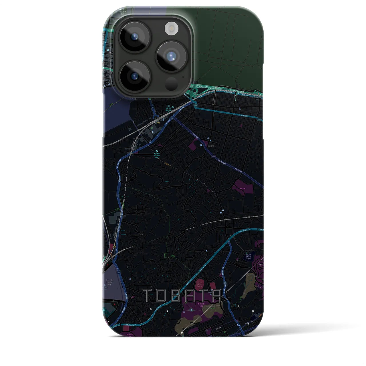 【戸畑(福岡県)】地図柄iPhoneケース(バックカバータイプ)