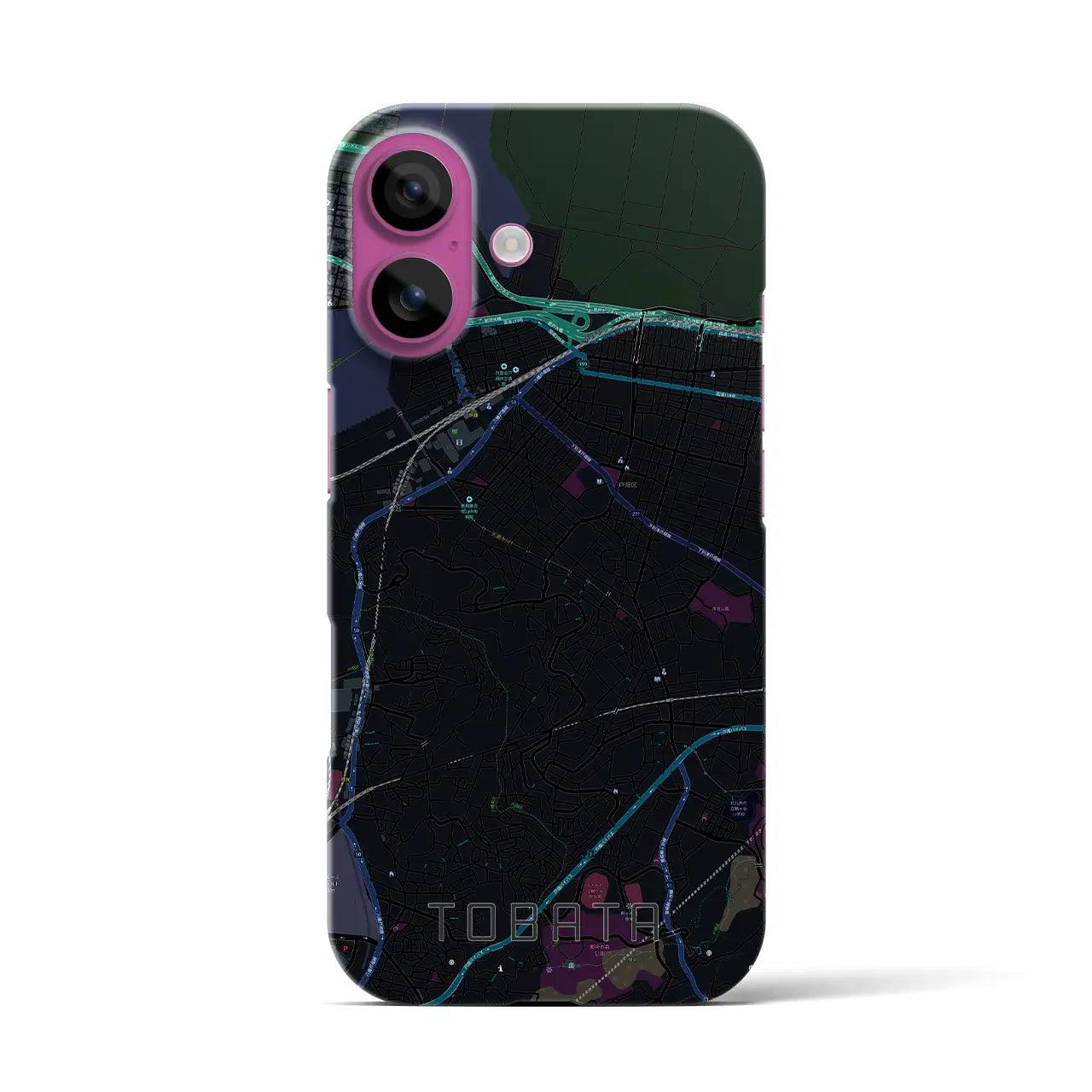 【戸畑(福岡県)】地図柄iPhoneケース(バックカバータイプ)