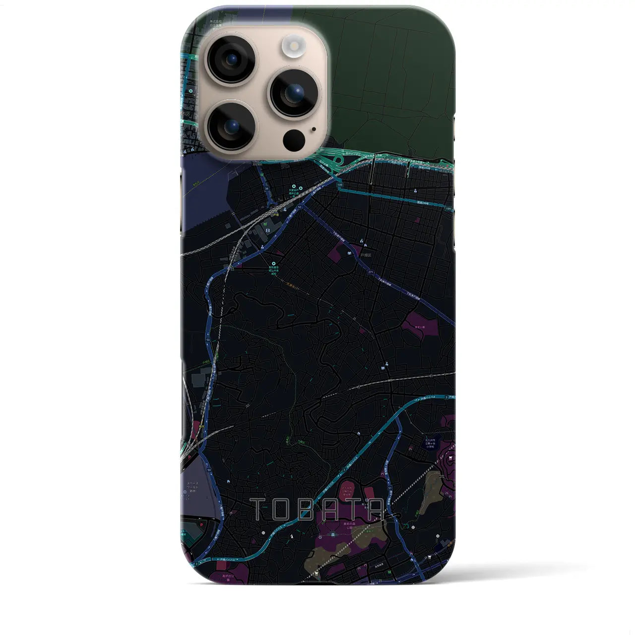 【戸畑(福岡県)】地図柄iPhoneケース(バックカバータイプ)