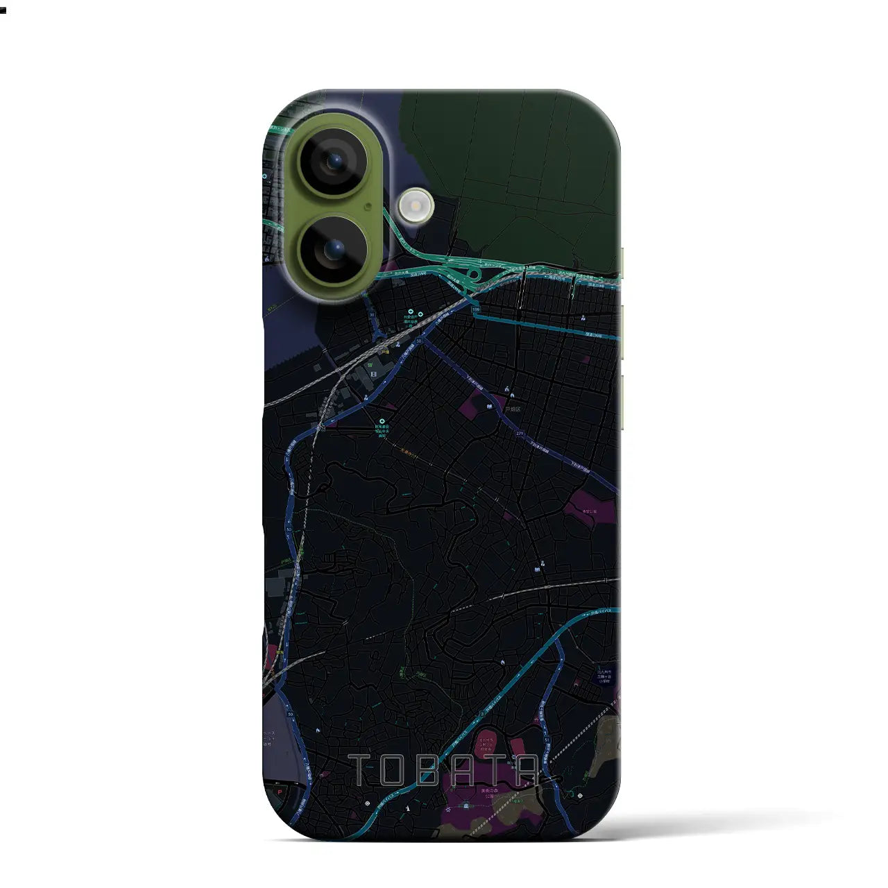 【戸畑(福岡県)】地図柄iPhoneケース(バックカバータイプ)