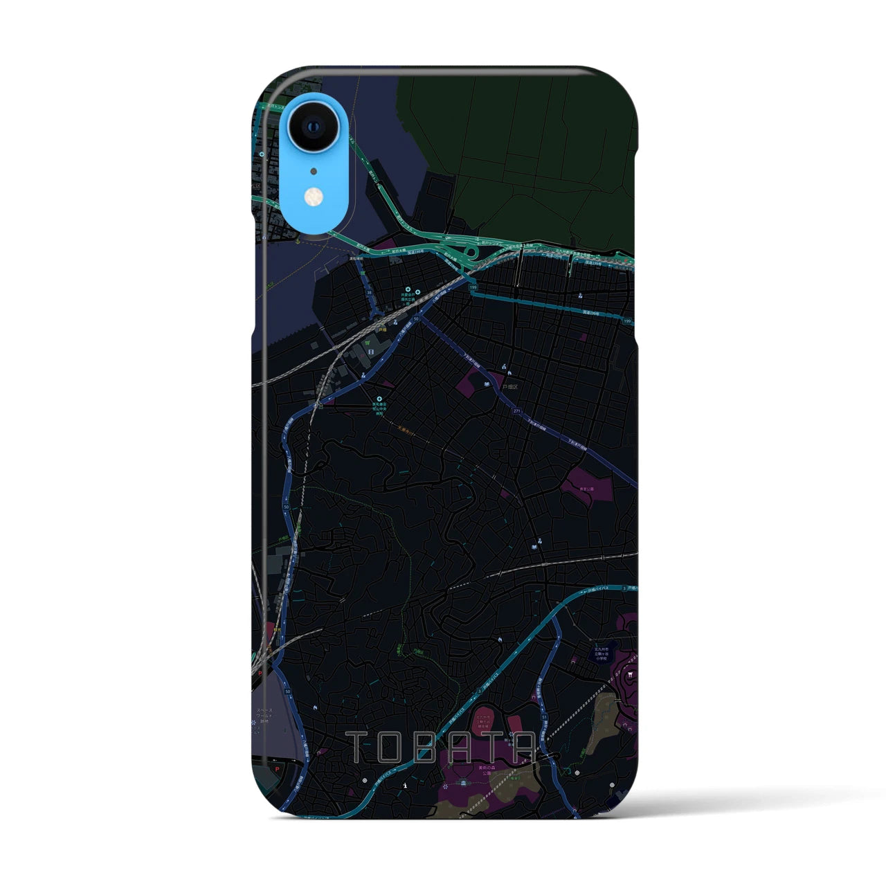 【戸畑(福岡県)】地図柄iPhoneケース(バックカバータイプ)