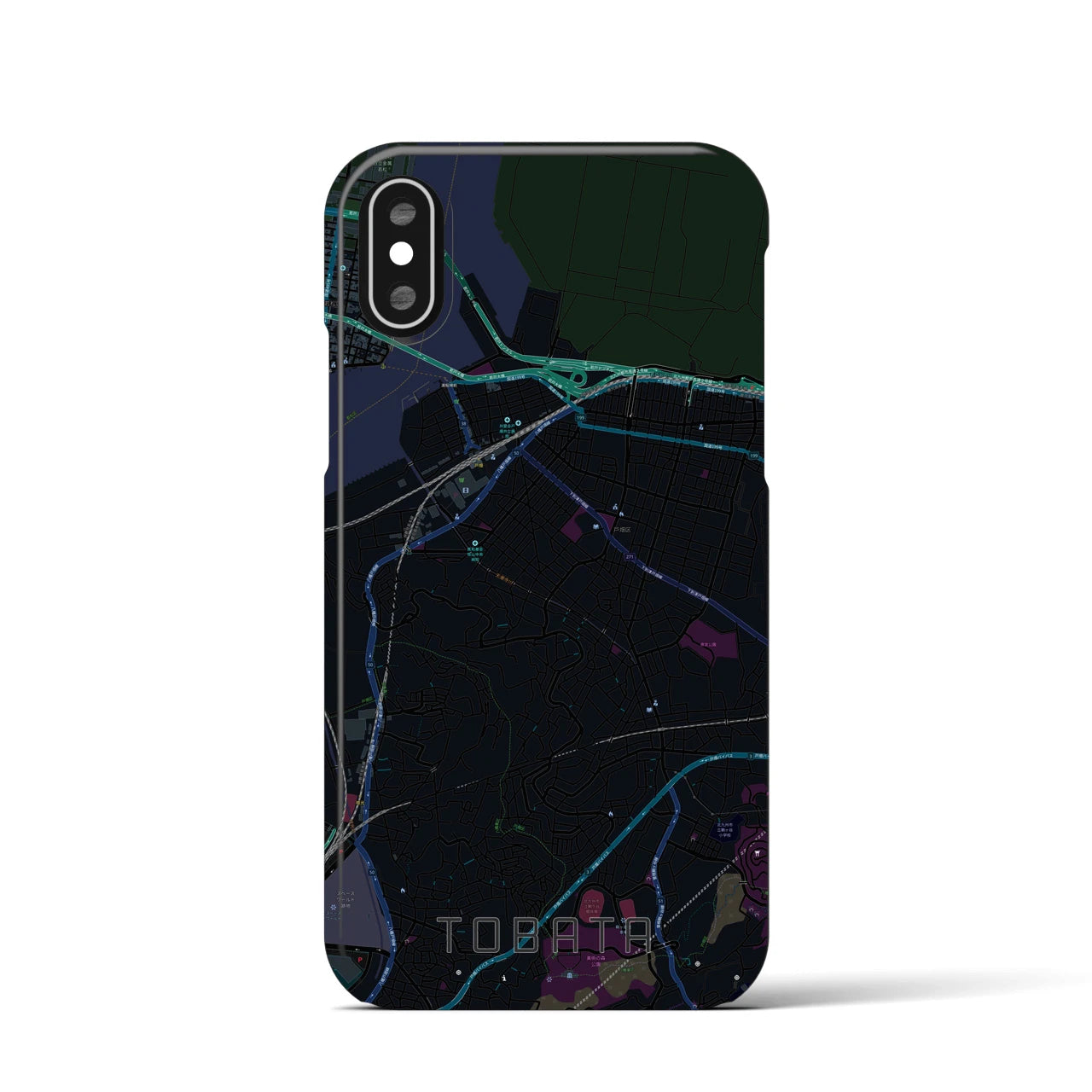 【戸畑(福岡県)】地図柄iPhoneケース(バックカバータイプ)