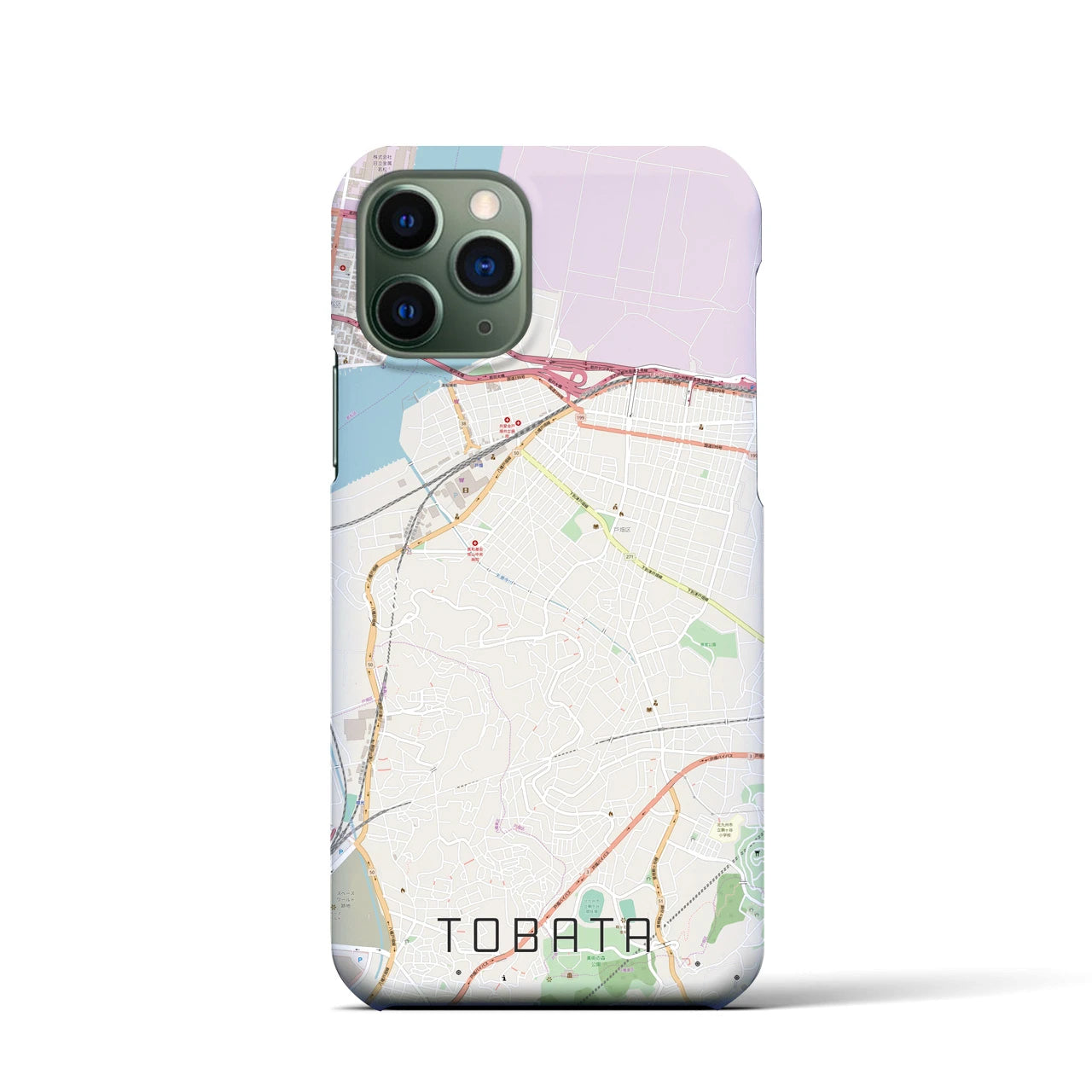 【戸畑(福岡県)】地図柄iPhoneケース(バックカバータイプ)