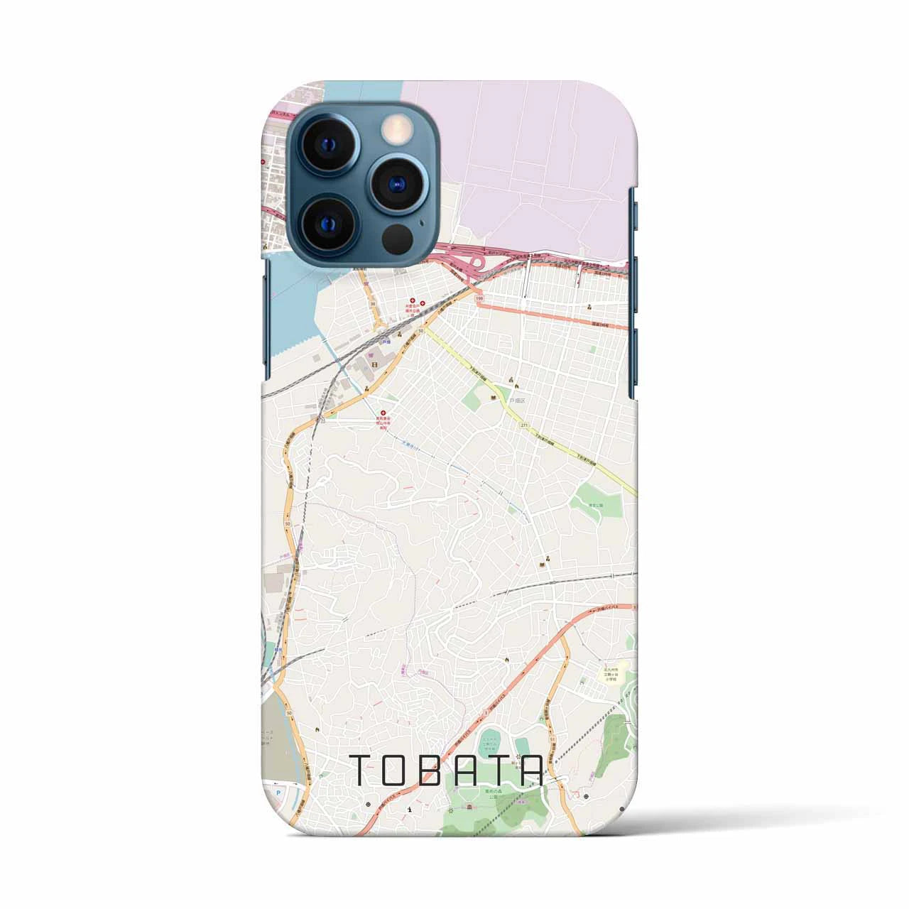 【戸畑(福岡県)】地図柄iPhoneケース(バックカバータイプ)