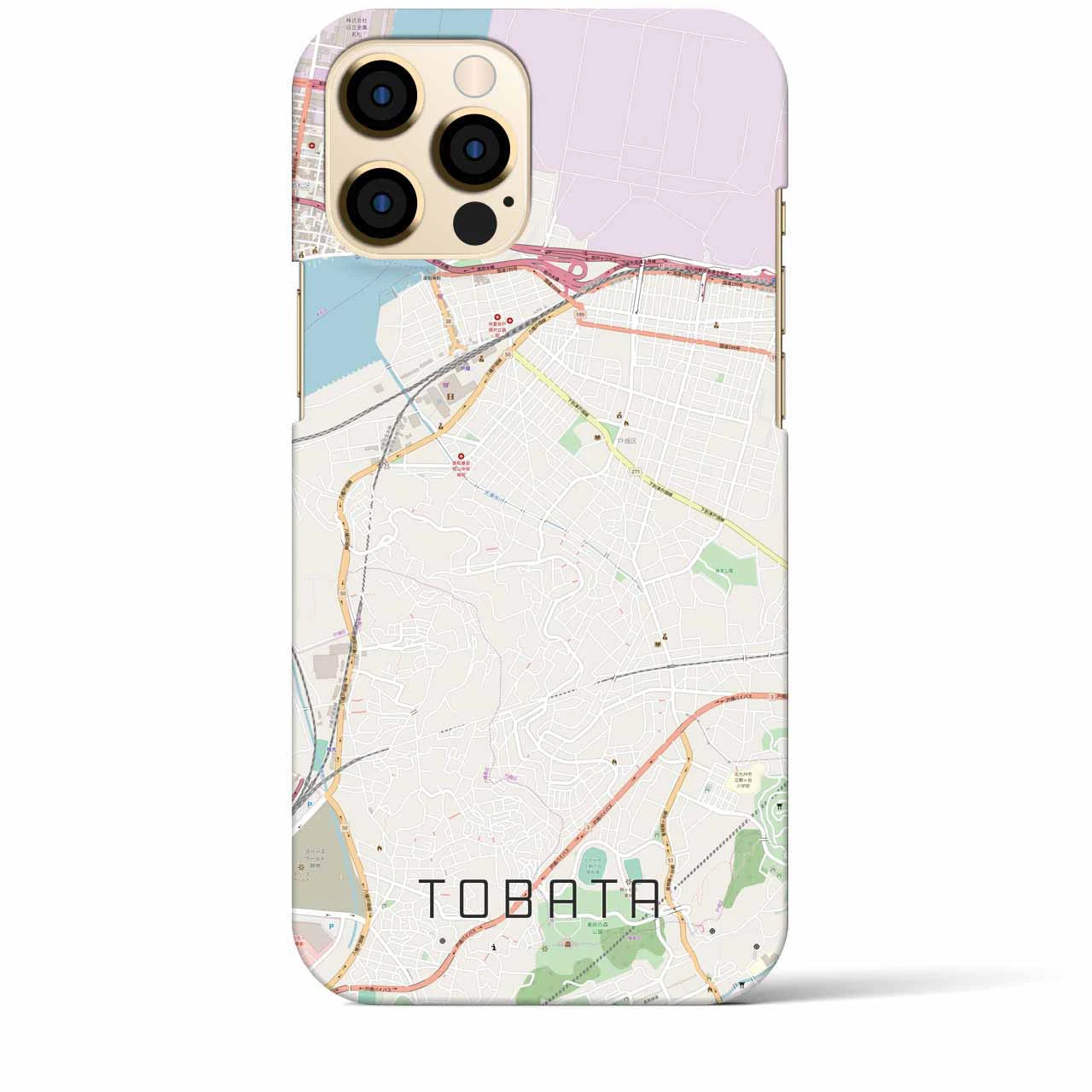 【戸畑(福岡県)】地図柄iPhoneケース(バックカバータイプ)