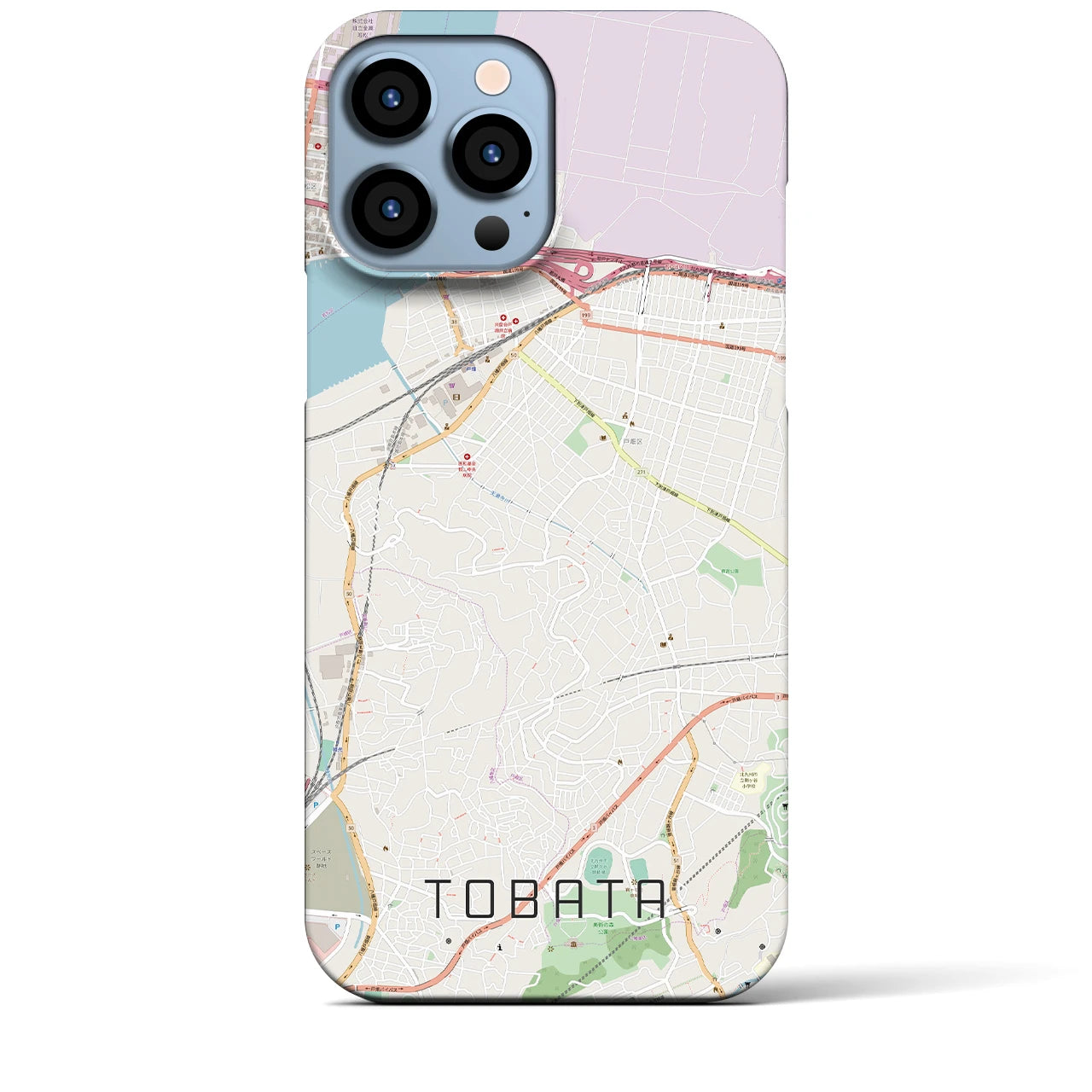 【戸畑(福岡県)】地図柄iPhoneケース(バックカバータイプ)