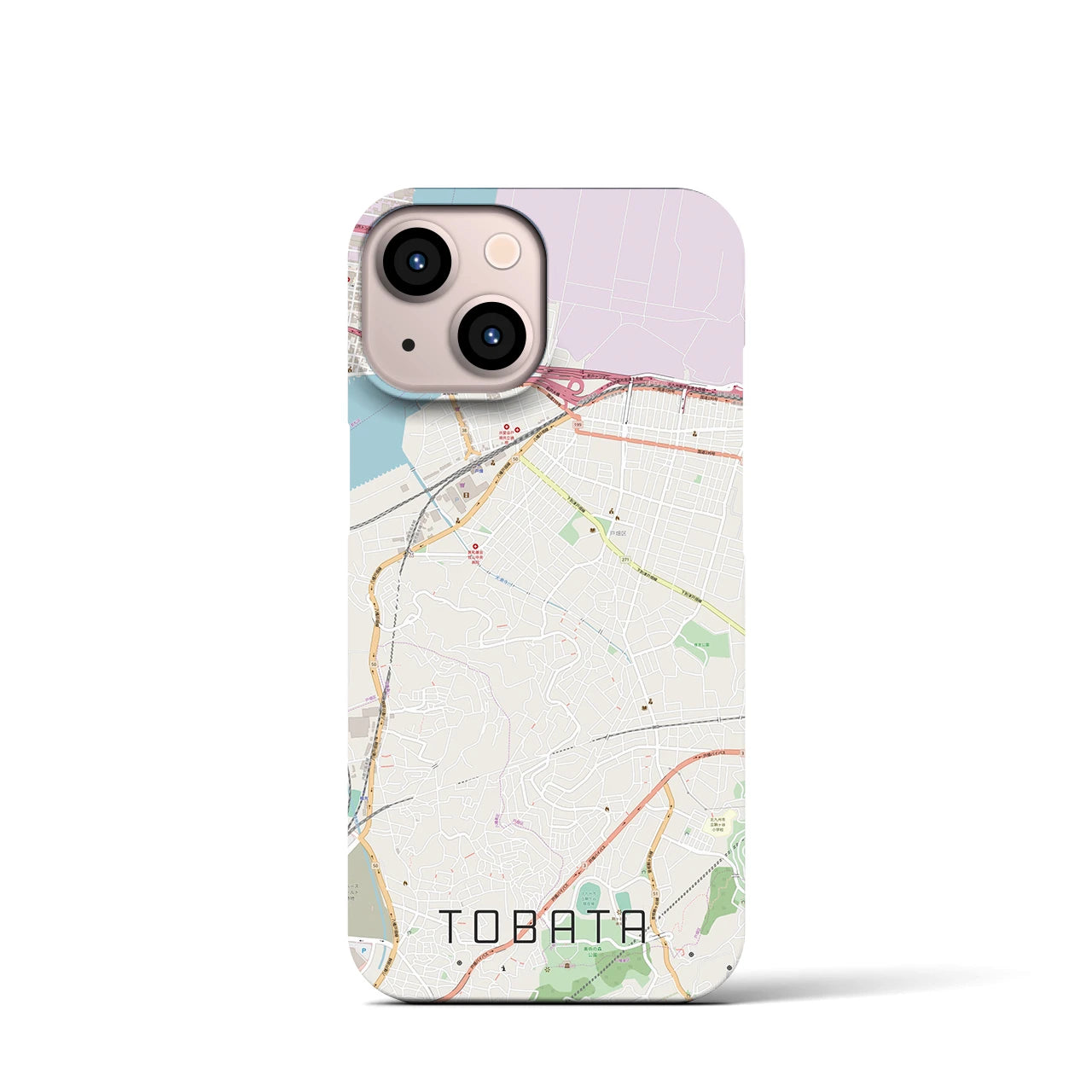 【戸畑(福岡県)】地図柄iPhoneケース(バックカバータイプ)