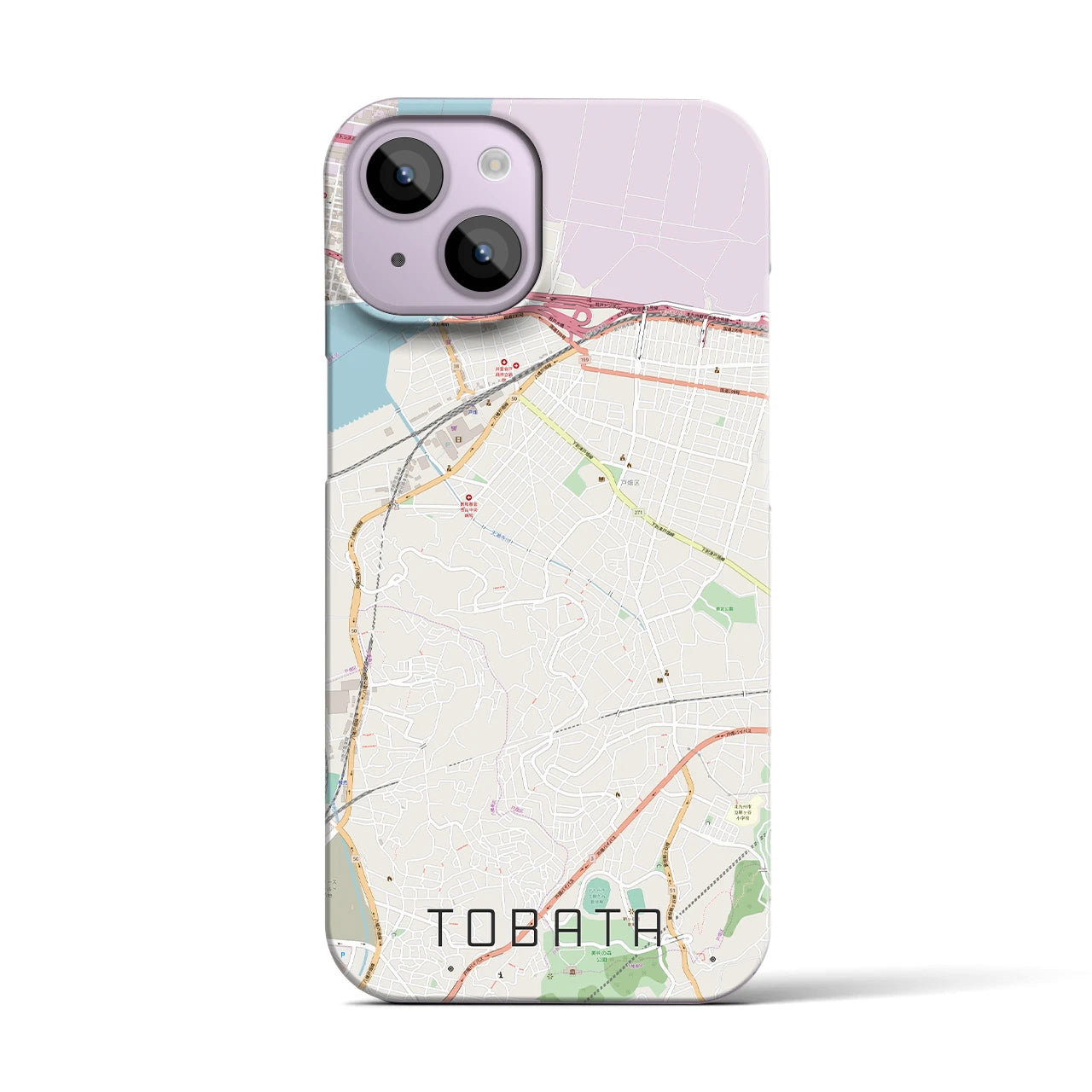 【戸畑(福岡県)】地図柄iPhoneケース(バックカバータイプ)