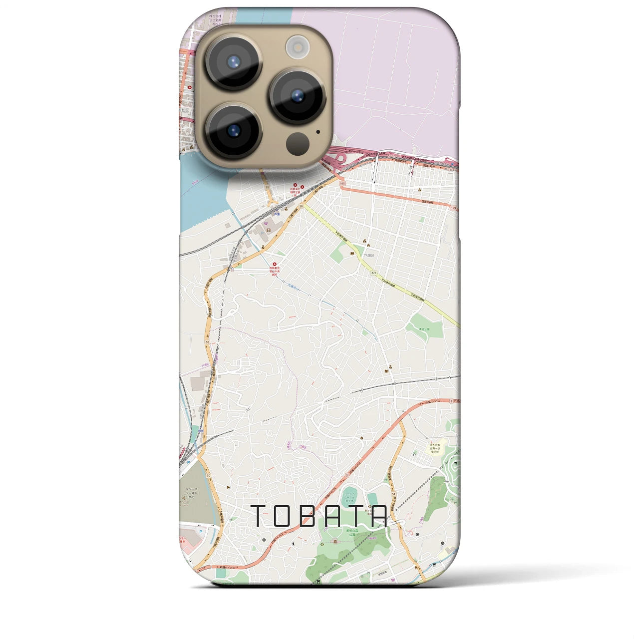 【戸畑(福岡県)】地図柄iPhoneケース(バックカバータイプ)