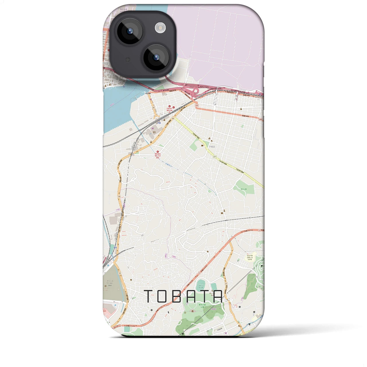 【戸畑(福岡県)】地図柄iPhoneケース(バックカバータイプ)