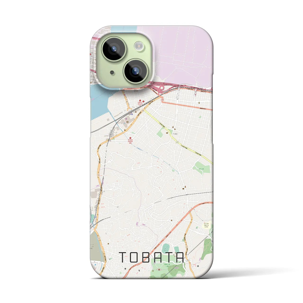 【戸畑(福岡県)】地図柄iPhoneケース(バックカバータイプ)