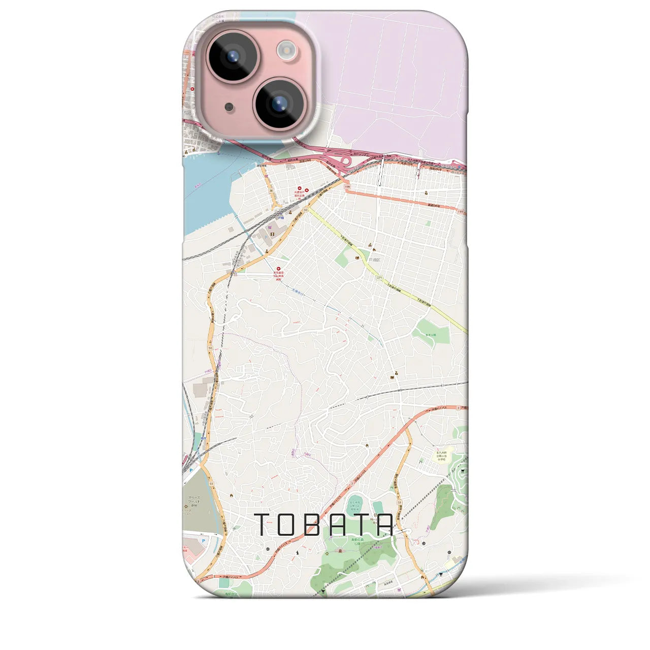 【戸畑(福岡県)】地図柄iPhoneケース(バックカバータイプ)