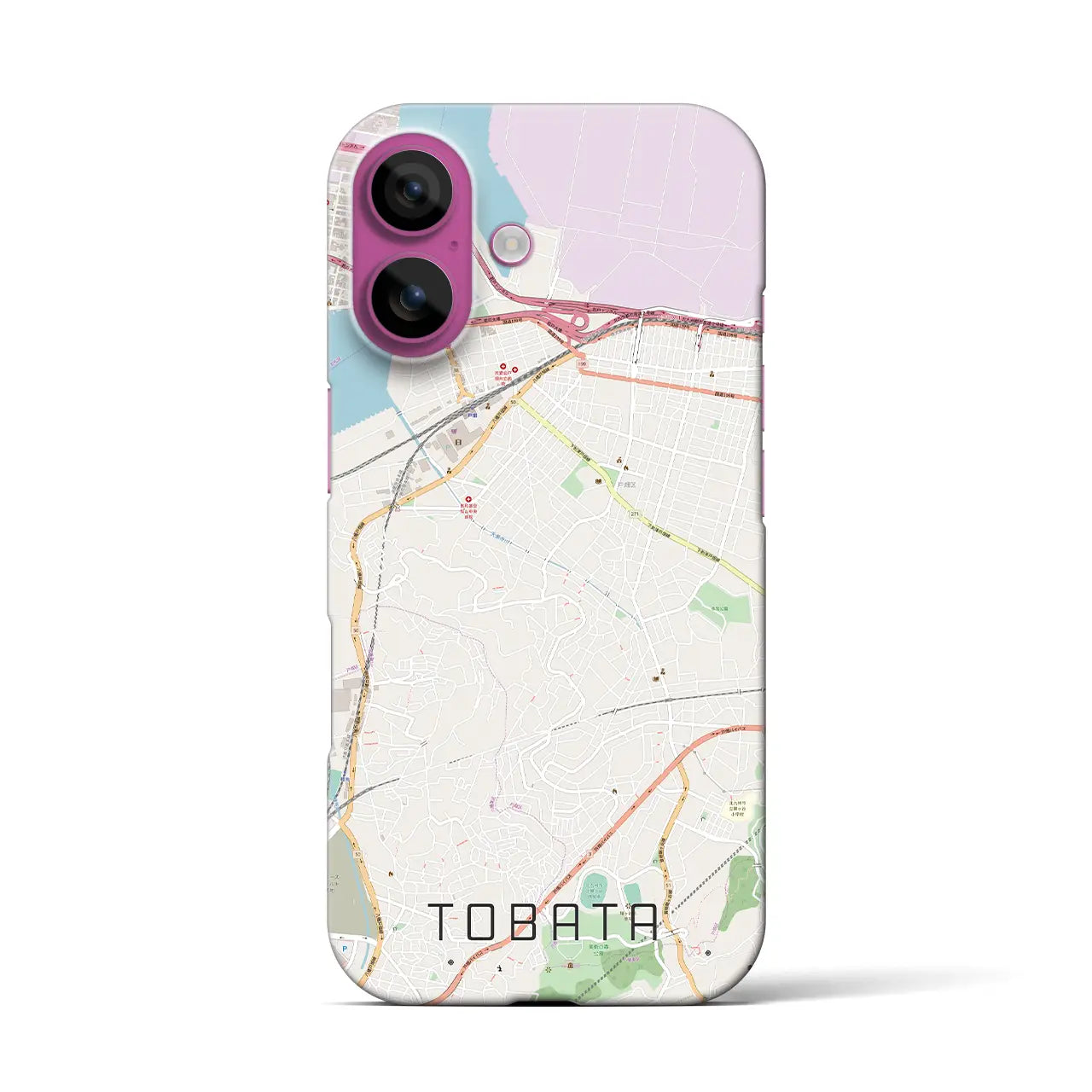 【戸畑(福岡県)】地図柄iPhoneケース(バックカバータイプ)
