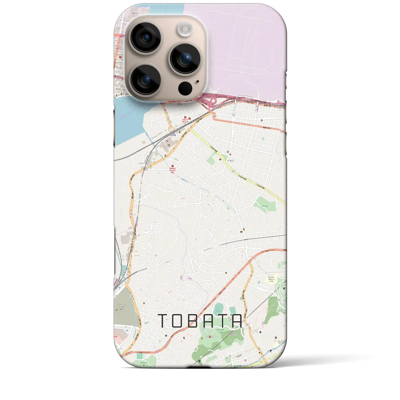 【戸畑(福岡県)】地図柄iPhoneケース(バックカバータイプ)