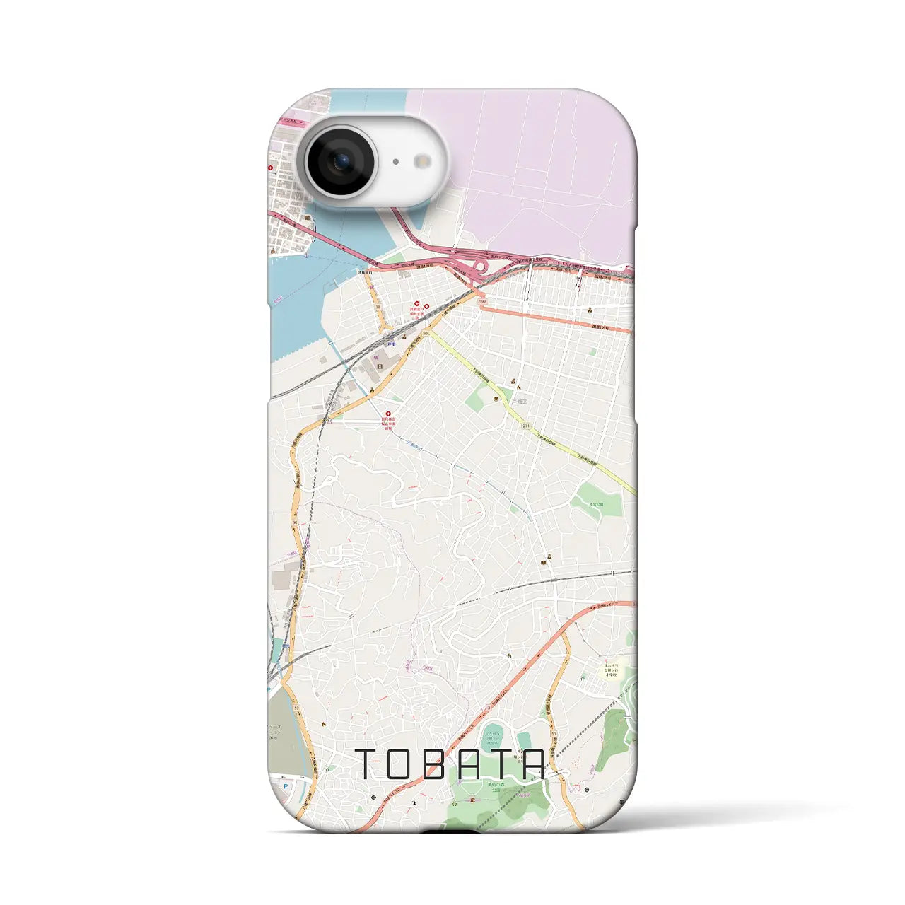 【戸畑(福岡県)】地図柄iPhoneケース(バックカバータイプ)