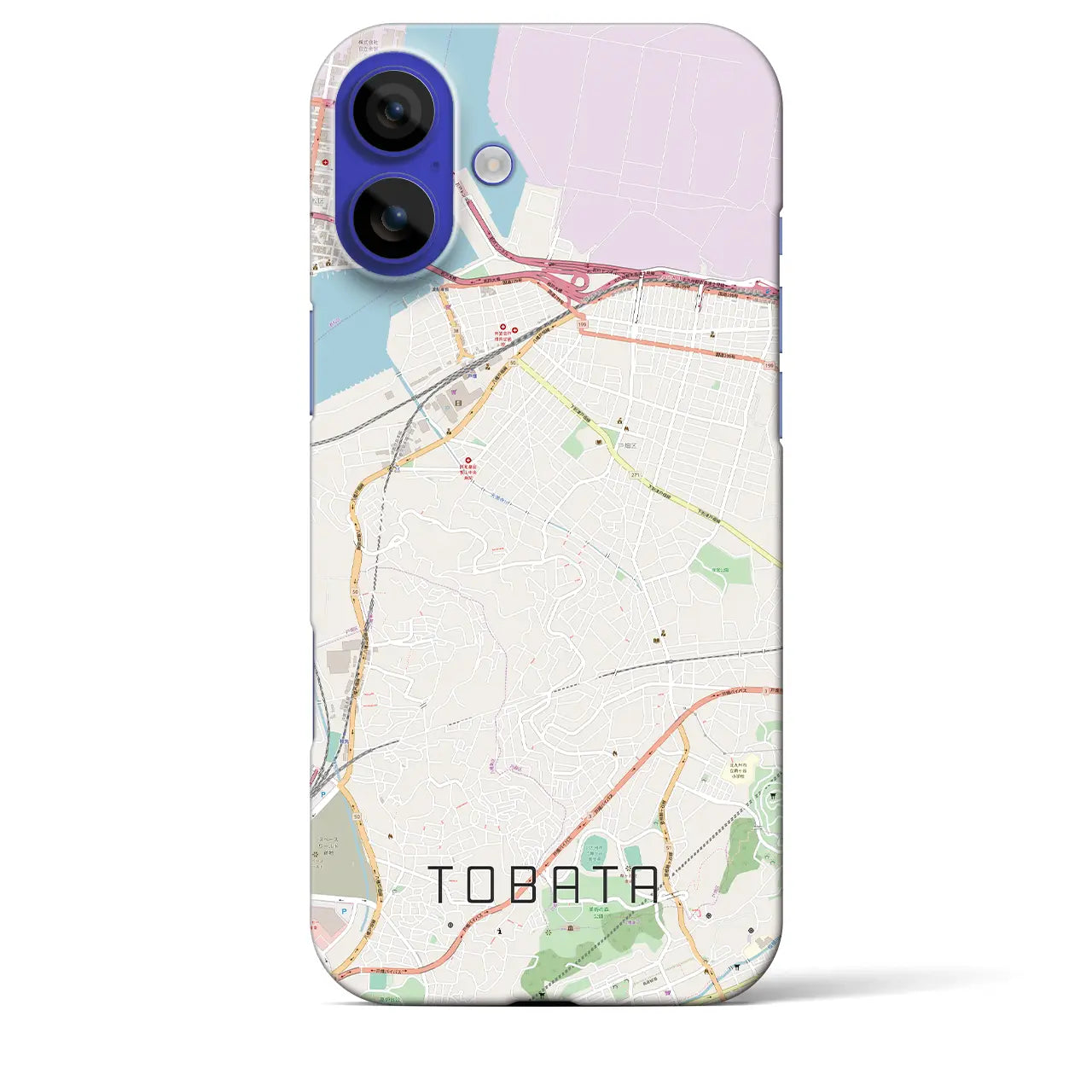 【戸畑(福岡県)】地図柄iPhoneケース(バックカバータイプ)ナチュラル・iPhone 16 Pro Max 用