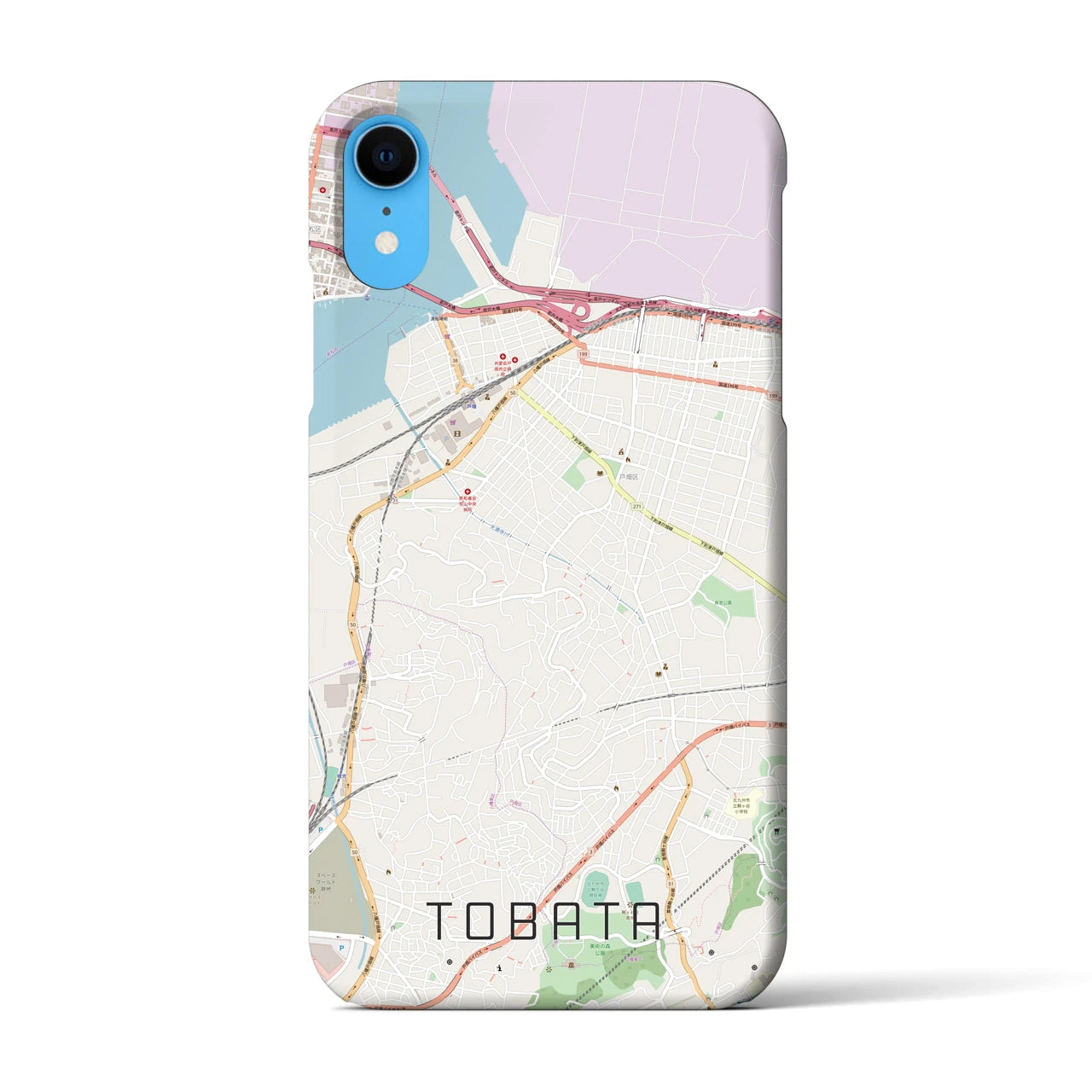 【戸畑(福岡県)】地図柄iPhoneケース(バックカバータイプ)