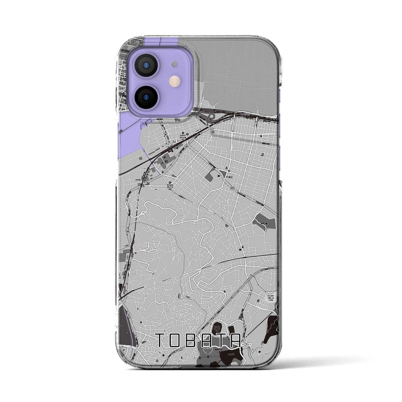 【戸畑(福岡県)】地図柄iPhoneケース(クリアタイプ)