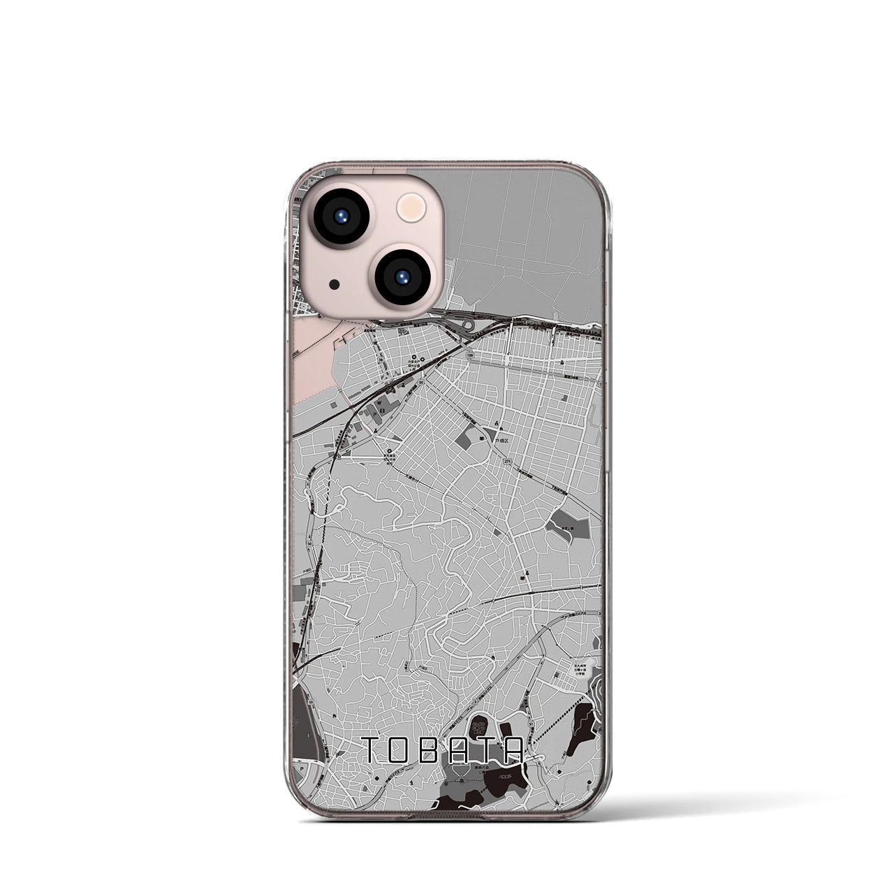 【戸畑(福岡県)】地図柄iPhoneケース(クリアタイプ)